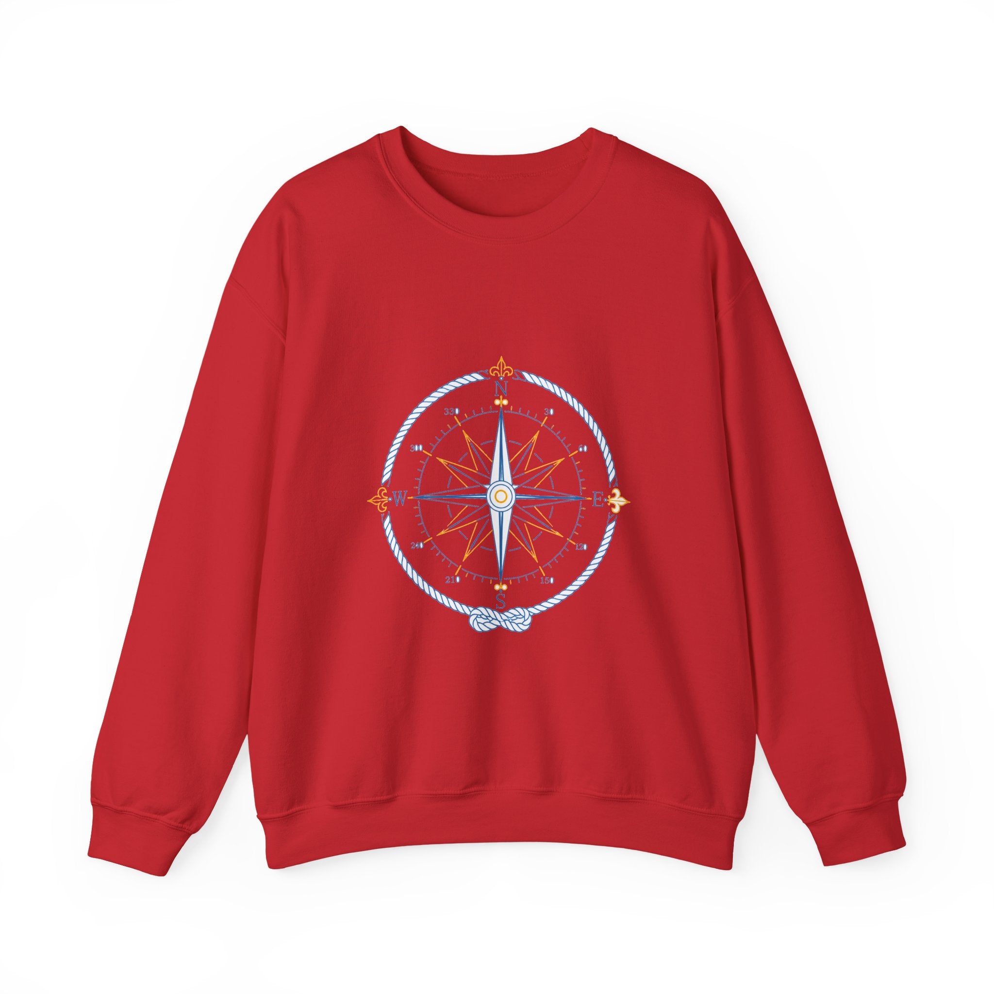 Matching Couple Sweatshirt - Compass North & South Matching Couple Comfort Colors Crew Minimalist Art His Hers Christmas Gift - Design A
