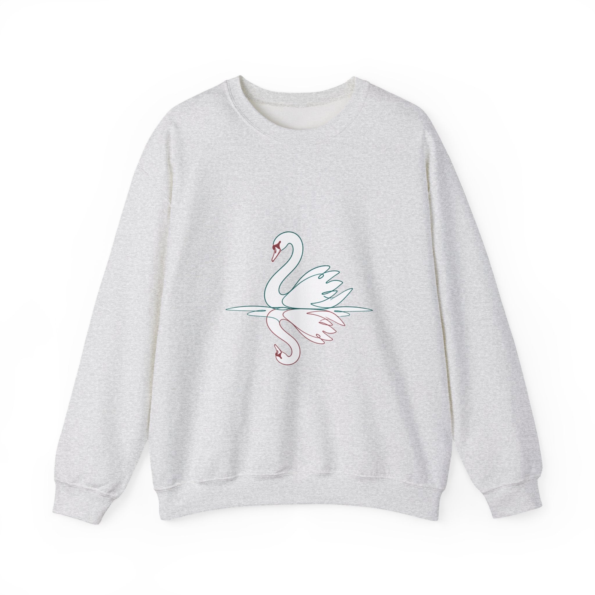 Matching Couple Sweatshirt - Raven & Swan Matching Couple Premium Fleece Sweatshirt Minimalist Art His Hers Christmas Gift - Design B