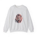 Matching Couple Sweatshirt - Lion & Lamb Matching Couple Crewneck Sweatshirt Watercolor Art His Hers Engagement Gift - Design A