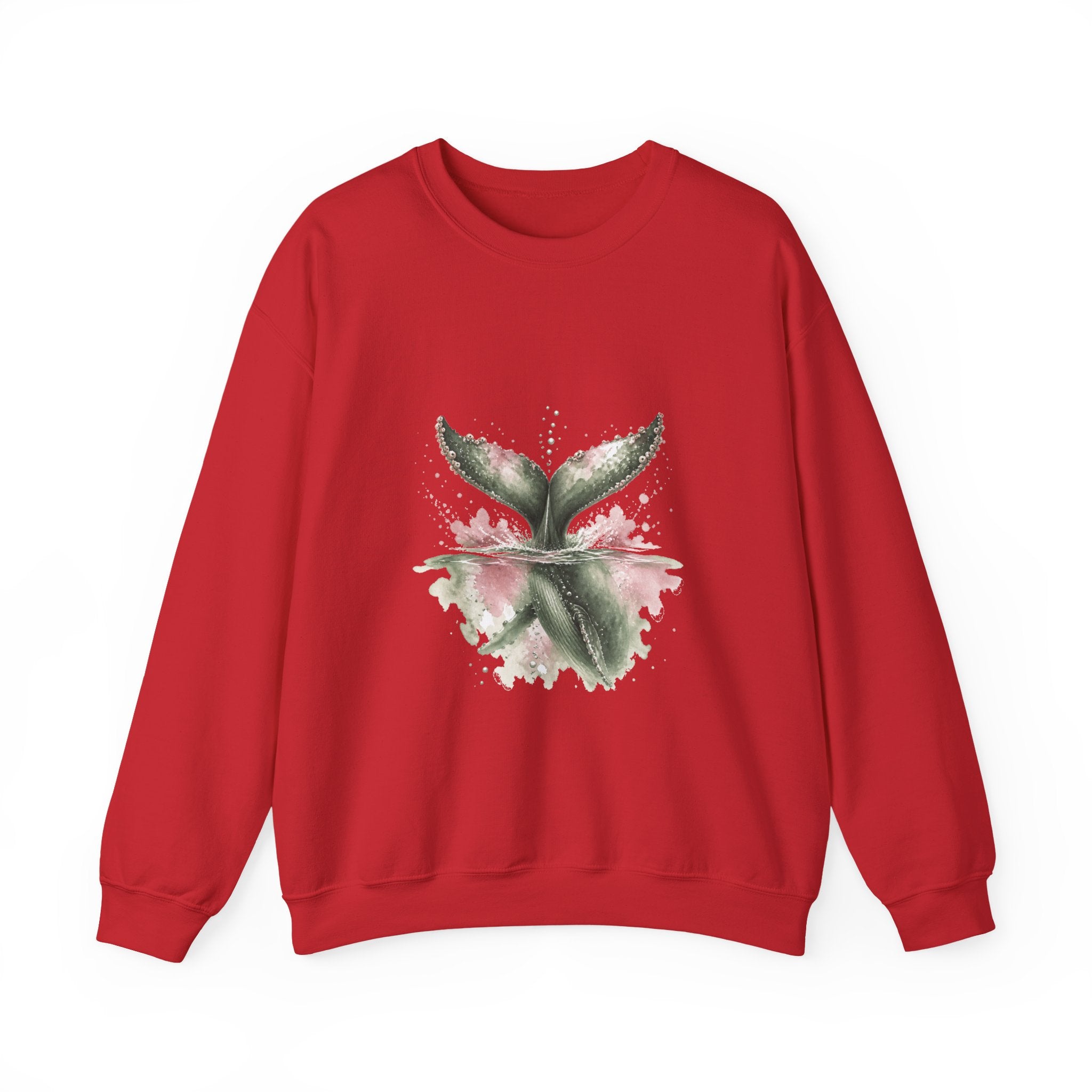 Matching Couple Sweatshirt - Eagle & Whale Matching Couple Comfort Colors Crew Watercolor Art His Hers Birthday Gift - Design B
