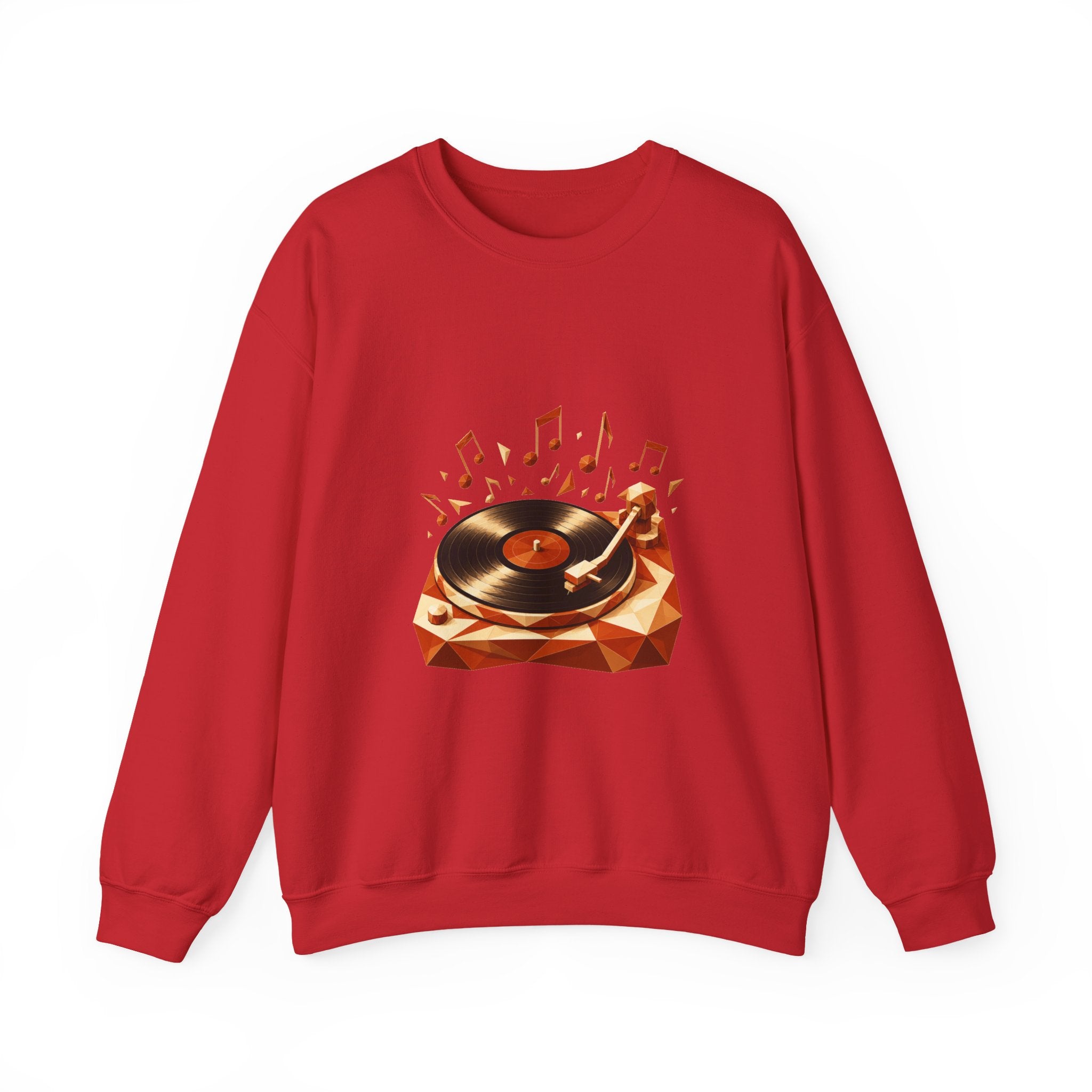 Matching Couple Sweatshirt - Vinyl & Cassette Matching Couple Premium Fleece Sweatshirt Geometric Art His Hers Love Gift - Design A