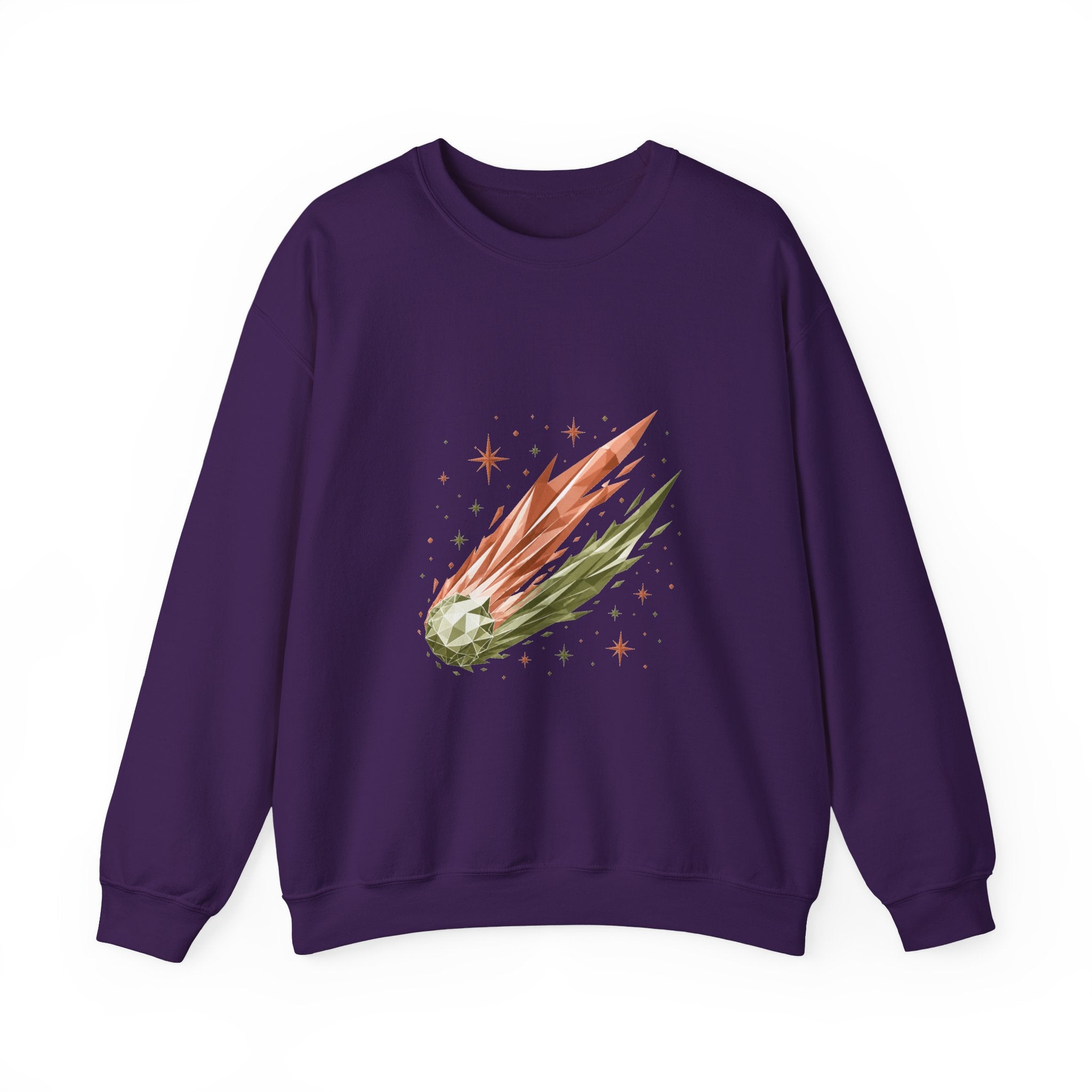 Matching Couple Sweatshirt - Comet & Asteroid Matching Couple Crewneck Sweatshirt Geometric Art His Hers Couple Gift - Design A