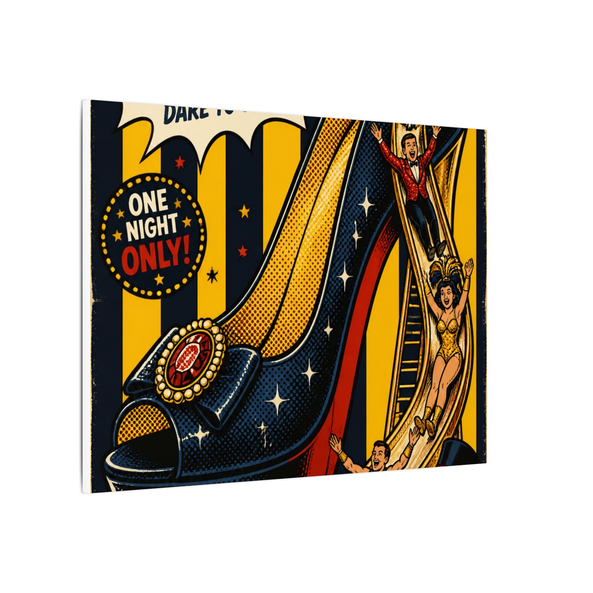 High Heel Slide Wall Art Canvas 16×20 Pop Art Living Room Decor Maximalist Print