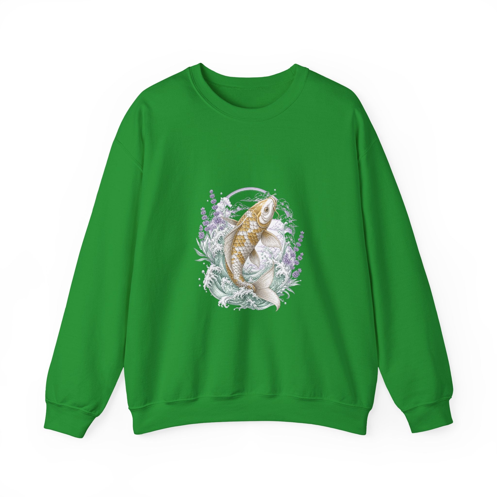 Matching Couple Sweatshirt - Koi Fish Yin Yang Matching Couple Crewneck Sweatshirt Vintage Art His Hers Wedding Gift - Design A