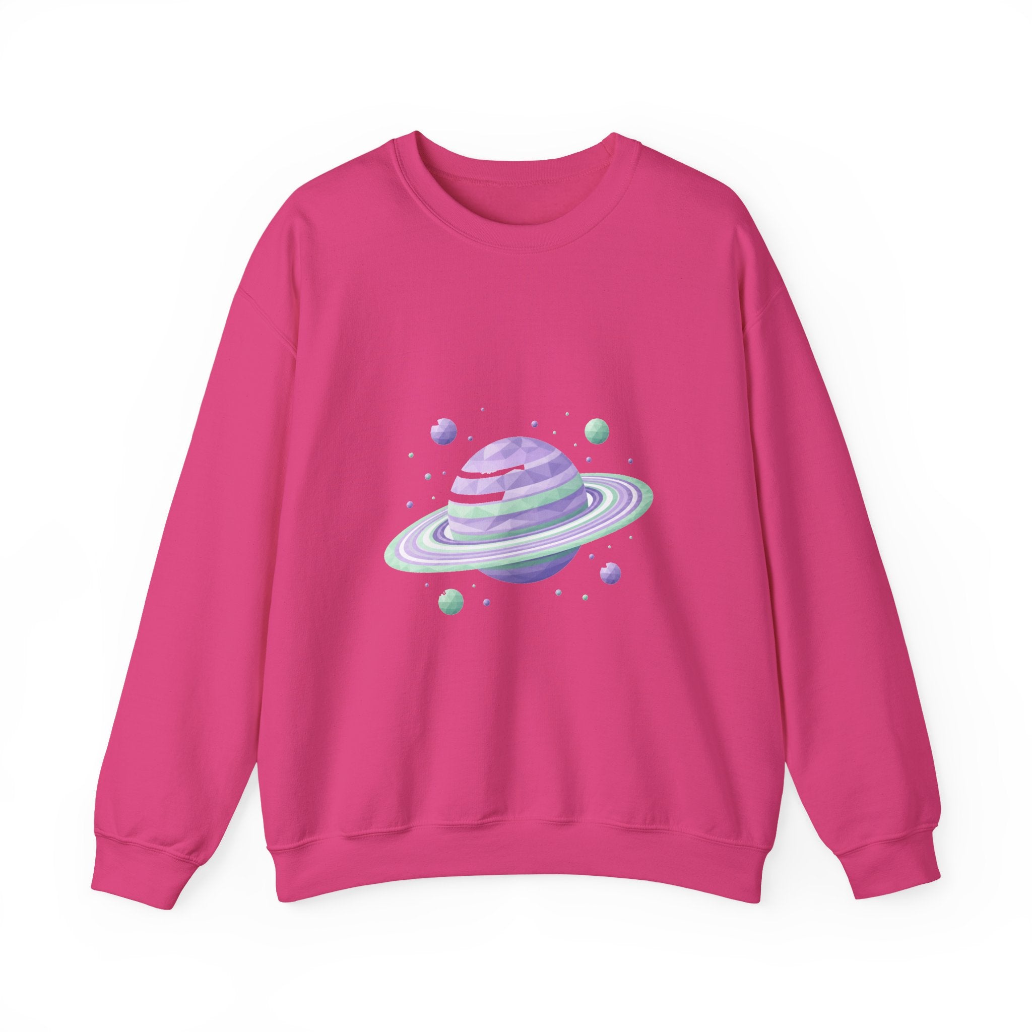 Matching Couple Sweatshirt - Saturn & Jupiter Matching Couple Crewneck Sweatshirt Geometric Art His Hers Couple Gift - Design A