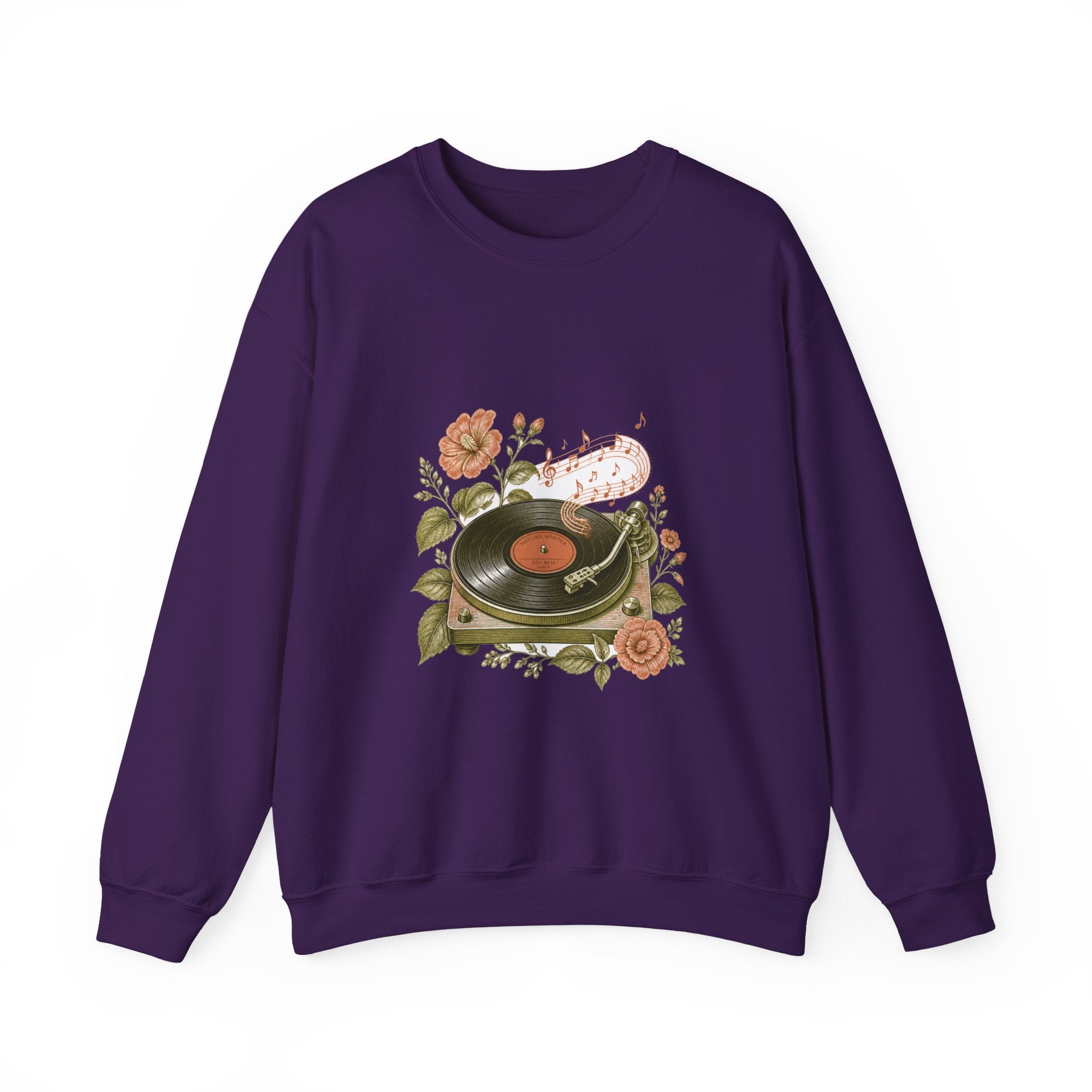 Matching Couple Sweatshirt - Vinyl & Cassette Matching Couple Premium Fleece Sweatshirt Vintage Art His Hers Honeymoon Gift - Design A