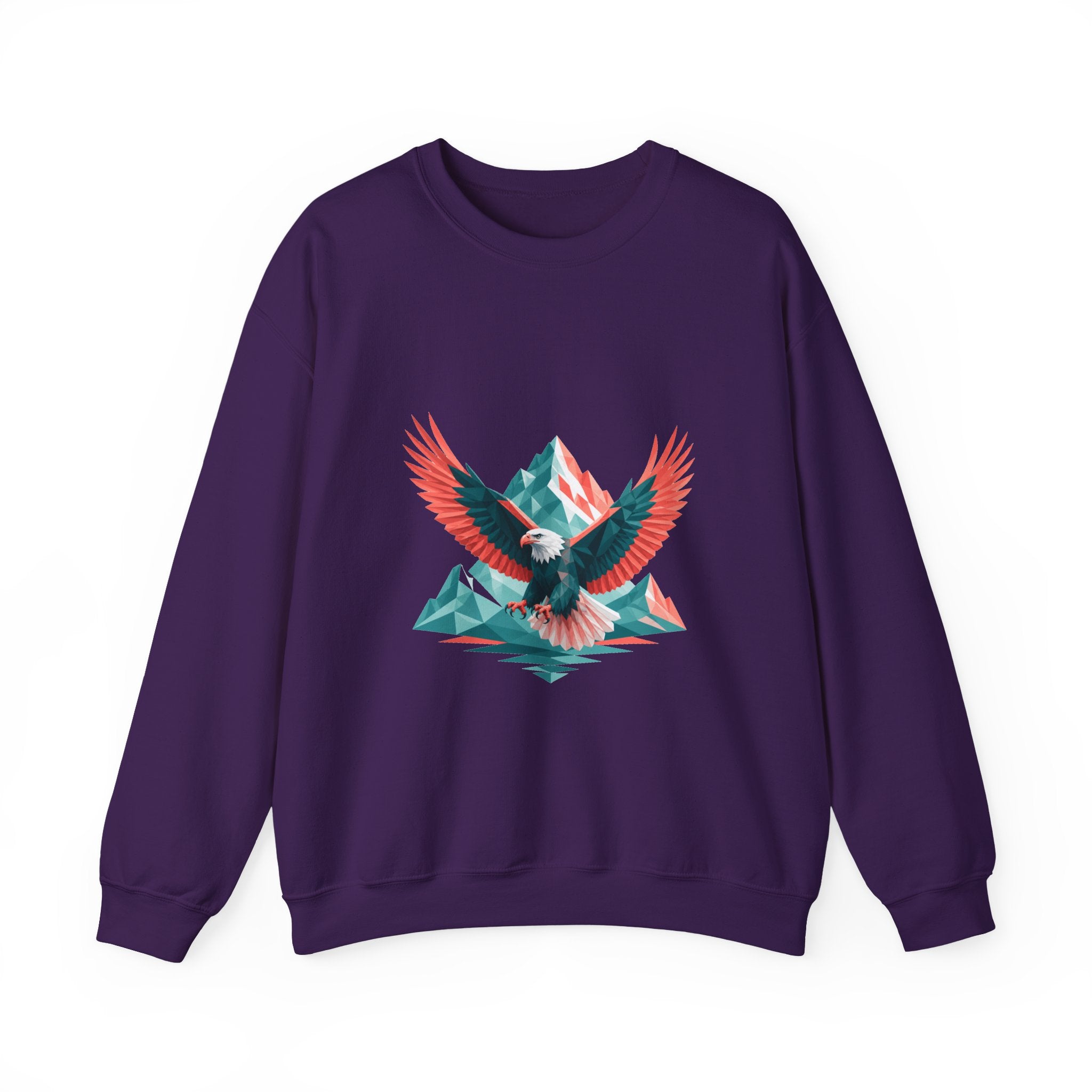 Matching Couple Sweatshirt - Eagle & Whale Matching Couple Comfort Colors Crew Geometric Art His Hers Love Gift - Design A