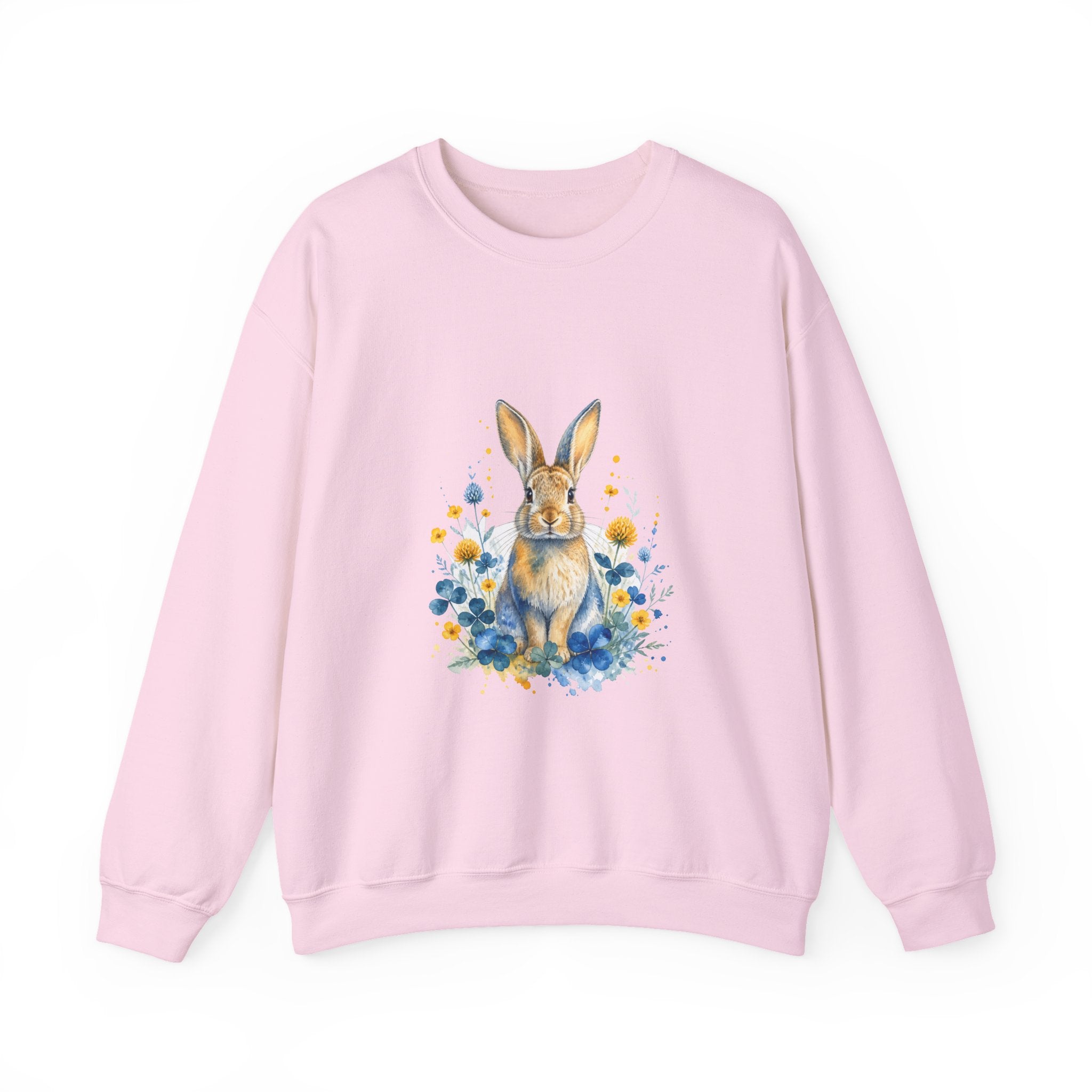 Matching Couple Sweatshirt - Fox & Rabbit Matching Couple Comfort Colors Crew Watercolor Art His Hers Birthday Gift - Design B