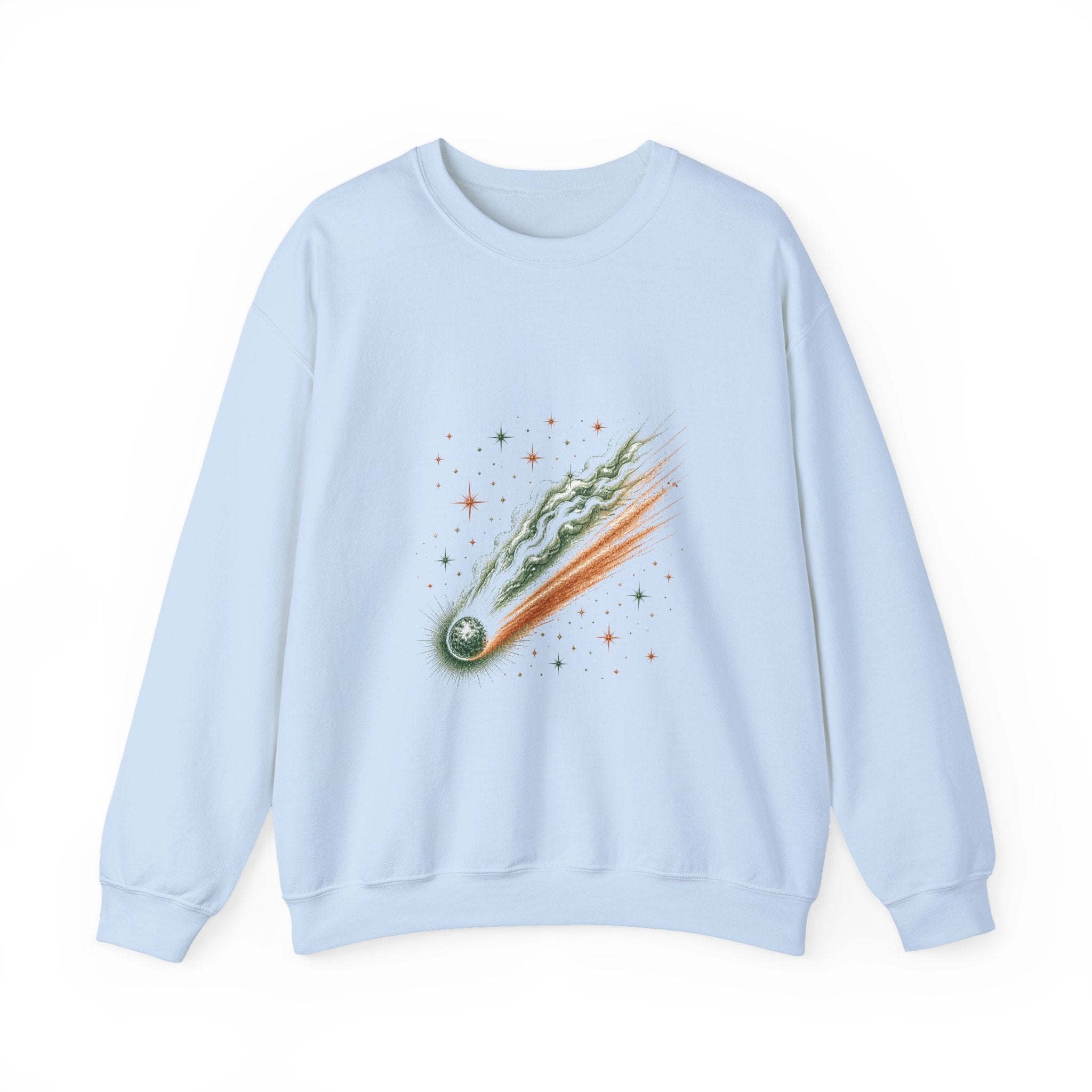 Matching Couple Sweatshirt - Comet & Asteroid Matching Couple Crewneck Sweatshirt Hand-Drawn Art His Hers Best Friend Gift - Design A