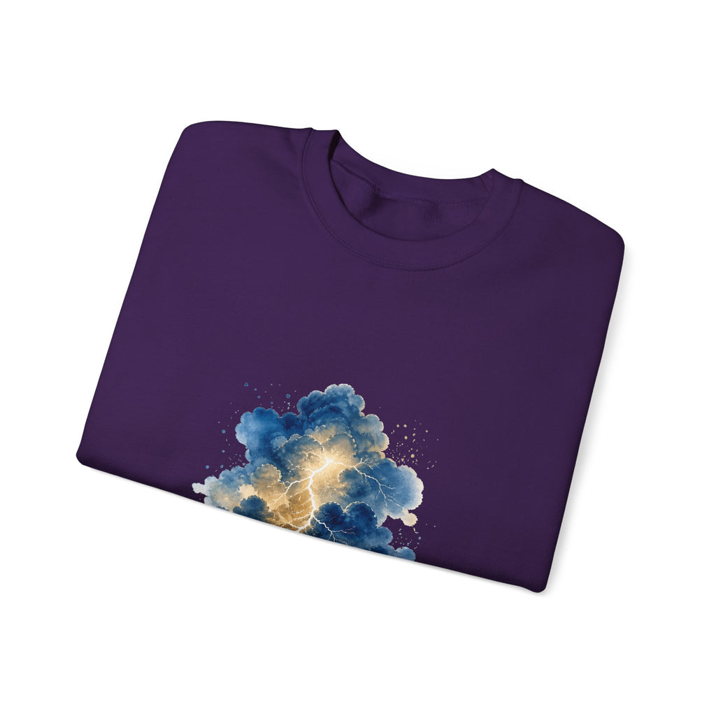 Matching Couple Sweatshirt - Storm & Rainbow Matching Couple Comfort Colors Crew Watercolor Art His Hers Birthday Gift - Design A
