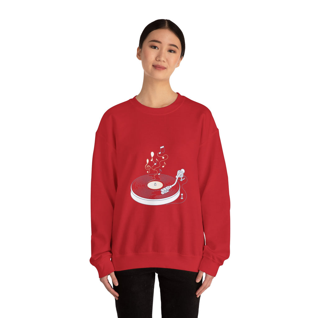 Matching Couple Sweatshirt - Vinyl & Cassette Matching Couple Crewneck Sweatshirt Minimalist Art His Hers Valentine Gift - Design A