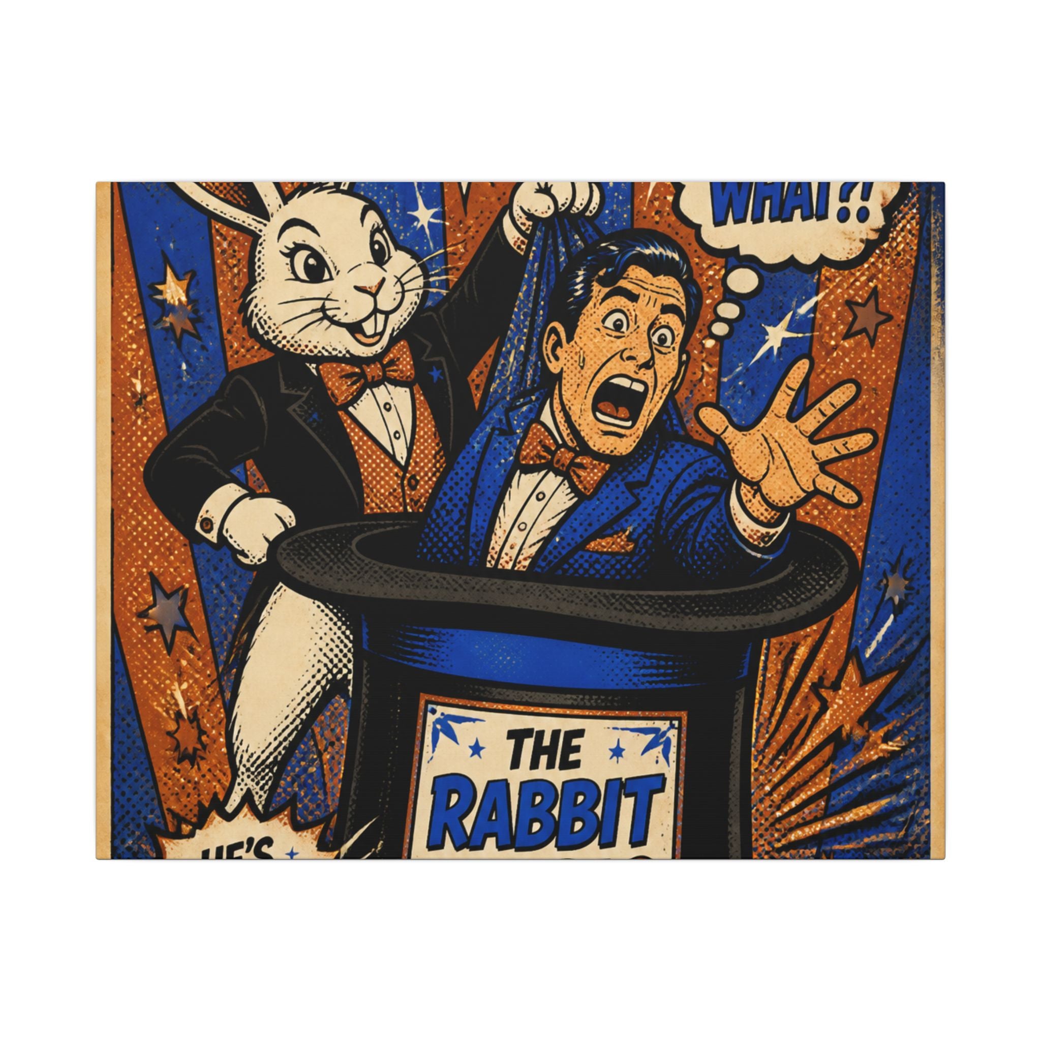 Magic Hat Rabbit Wall Art Canvas 24×36 Pop Art Restaurant Decor Maximalist Print