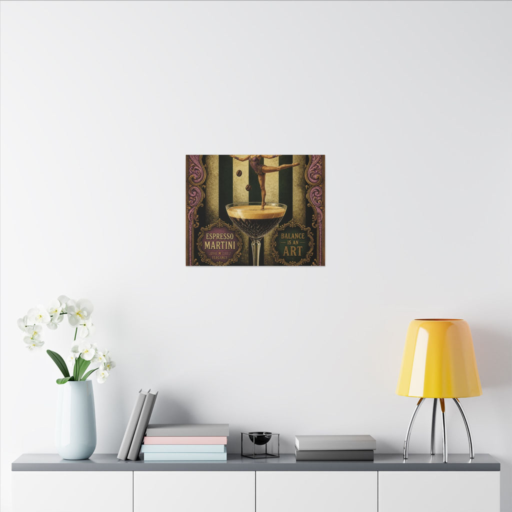 Espresso Martini Acrobat Wall Art Canvas 24×36 Baroque Studio Decor Maximalist Print
