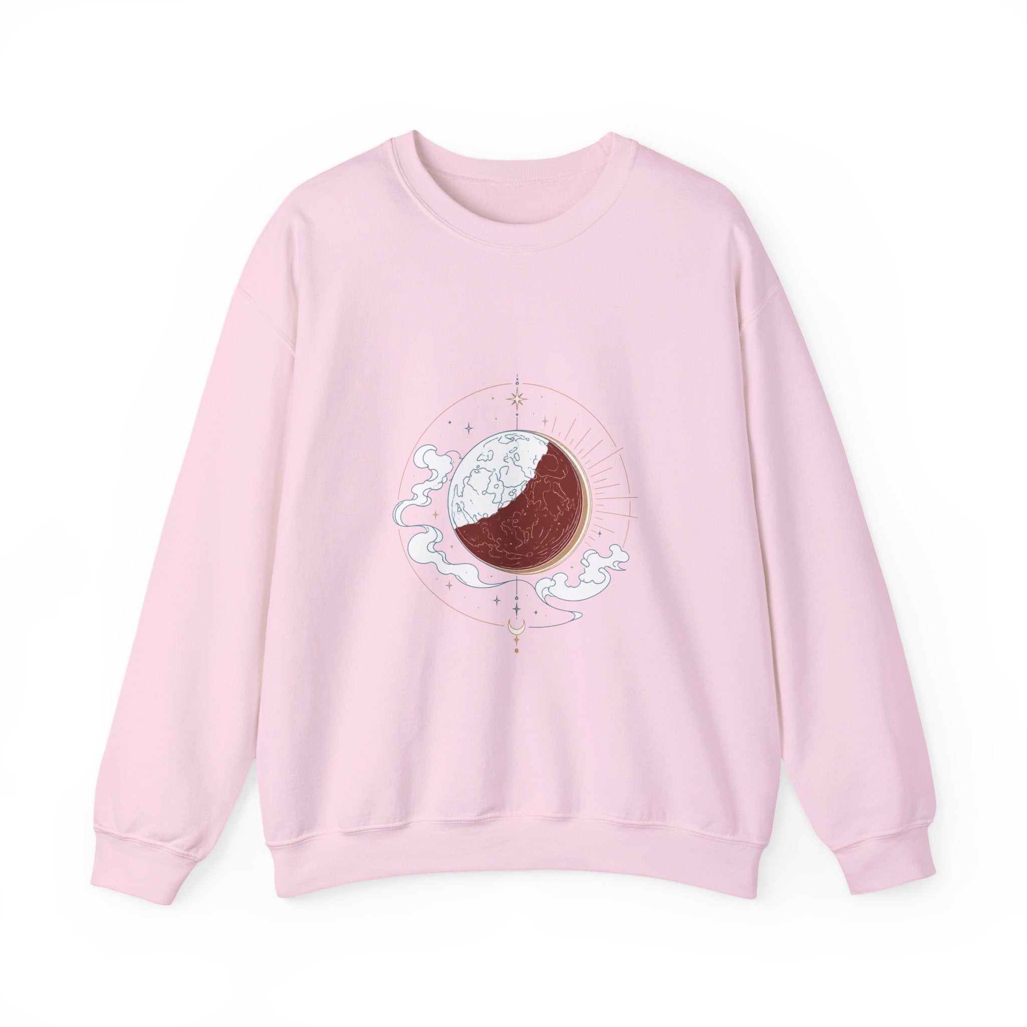 Matching Couple Sweatshirt - Solar & Lunar Eclipse Matching Couple Comfort Colors Crew Minimalist Art His Hers Christmas Gift - Design B