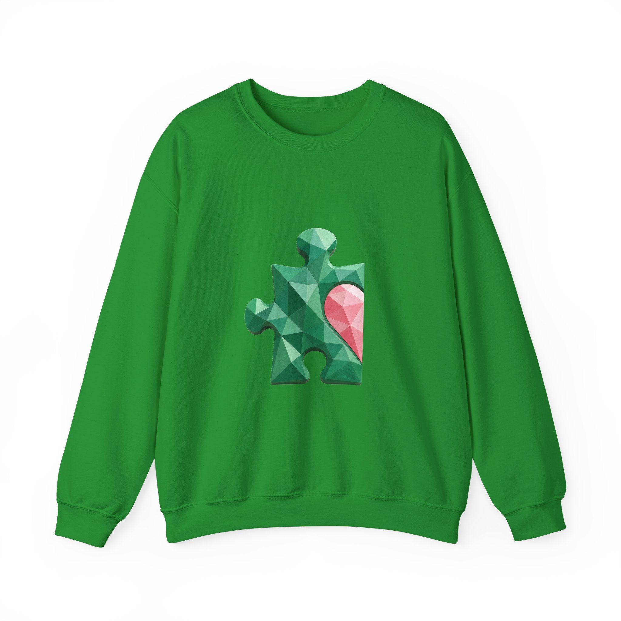Matching Couple Sweatshirt - Puzzle Pieces Matching Couple Crewneck Sweatshirt Geometric Art His Hers Couple Gift - Design A