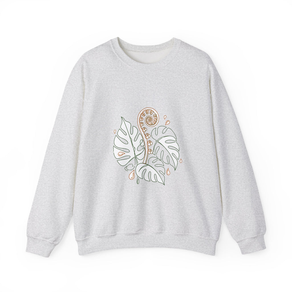 Matching Couple Sweatshirt - Desert & Rainforest Matching Couple Crewneck Sweatshirt Minimalist Art His Hers Valentine Gift - Design B