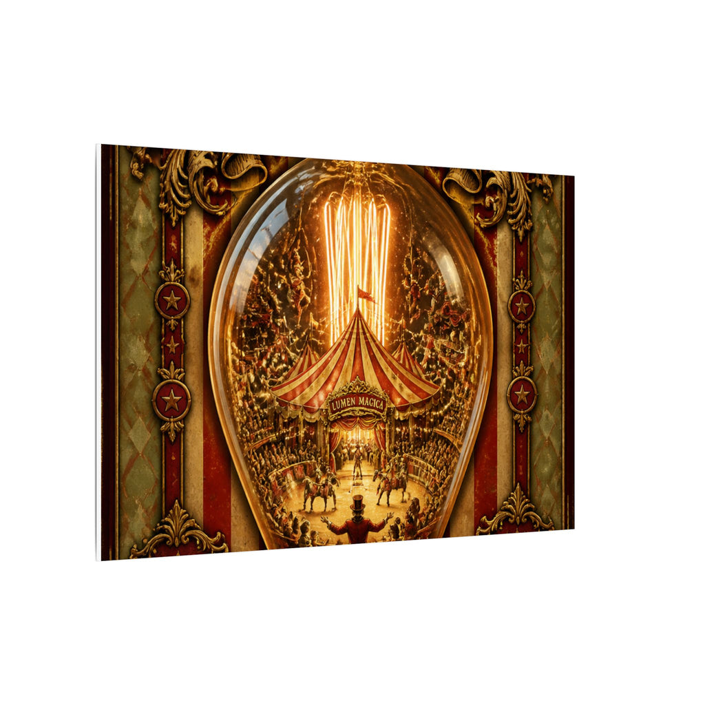 Light Bulb Circus Wall Art Canvas 16×20 Baroque Home Office Decor Maximalist Print