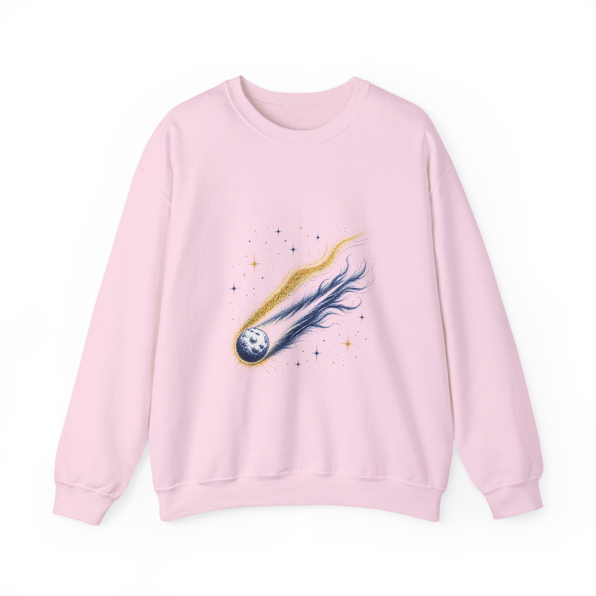 Matching Couple Sweatshirt - Comet & Asteroid Matching Couple Comfort Colors Crew Hand-Drawn Art His Hers Anniversary Gift - Design A