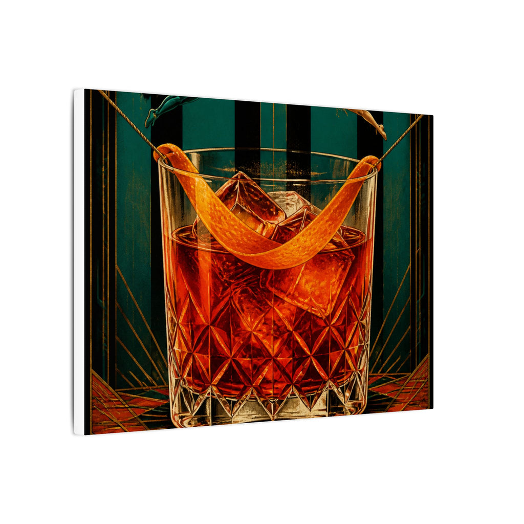 Negroni Trapeze Act Wall Art Canvas 24×36 Art Deco Bar Area Decor Maximalist Print