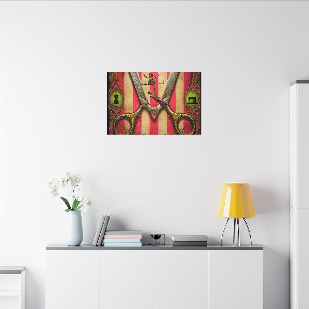 Giant Scissors Trapeze Wall Art Canvas 24×36 Baroque Studio Decor Maximalist Print
