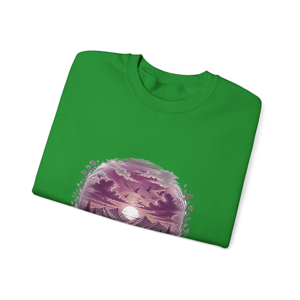 Matching Couple Sweatshirt - Sunrise & Sunset Matching Couple Premium Fleece Sweatshirt Vintage Art His Hers Honeymoon Gift - Design B