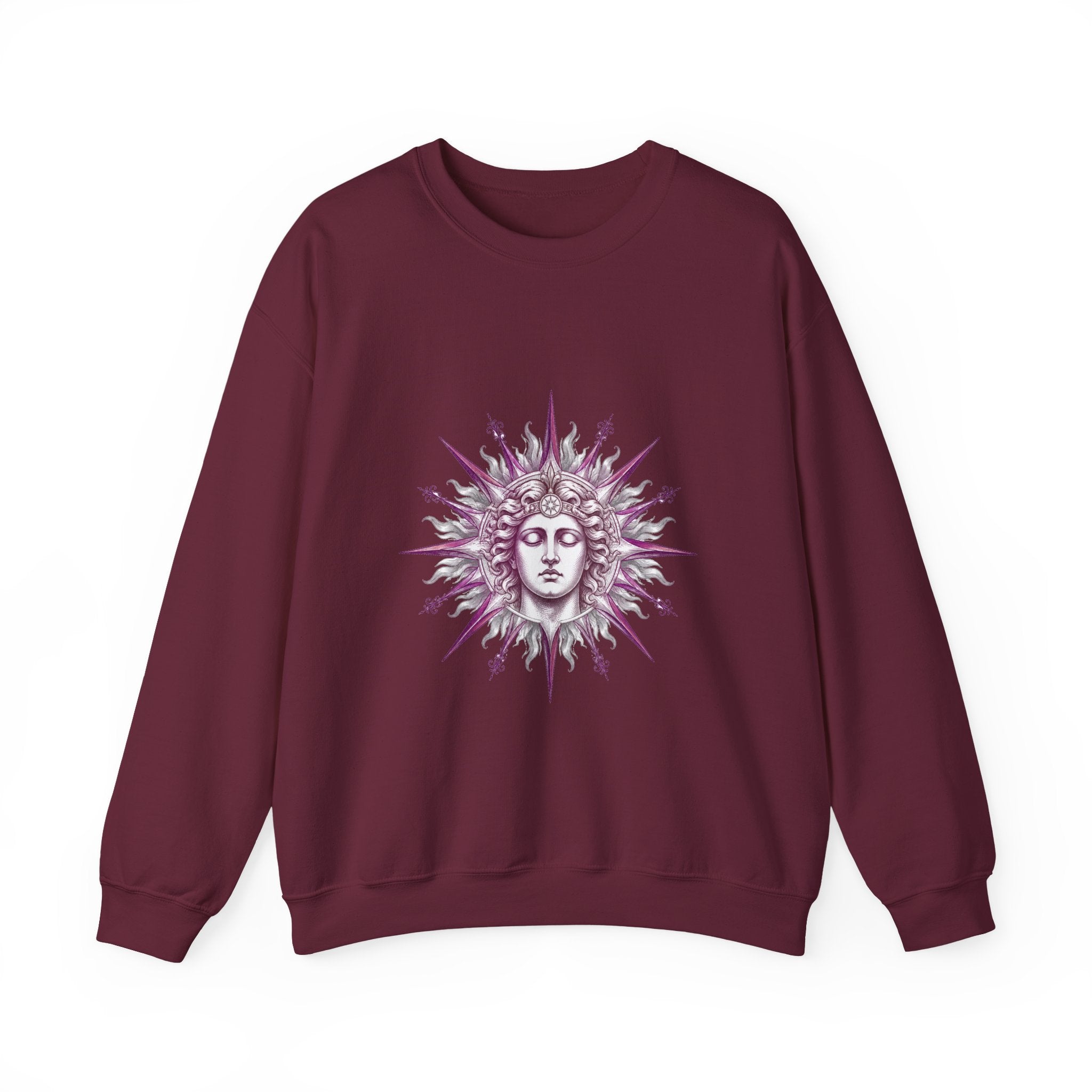 Matching Couple Sweatshirt - Helios & Selene Matching Couple Comfort Colors Crew Hand-Drawn Art His Hers Anniversary Gift - Design A