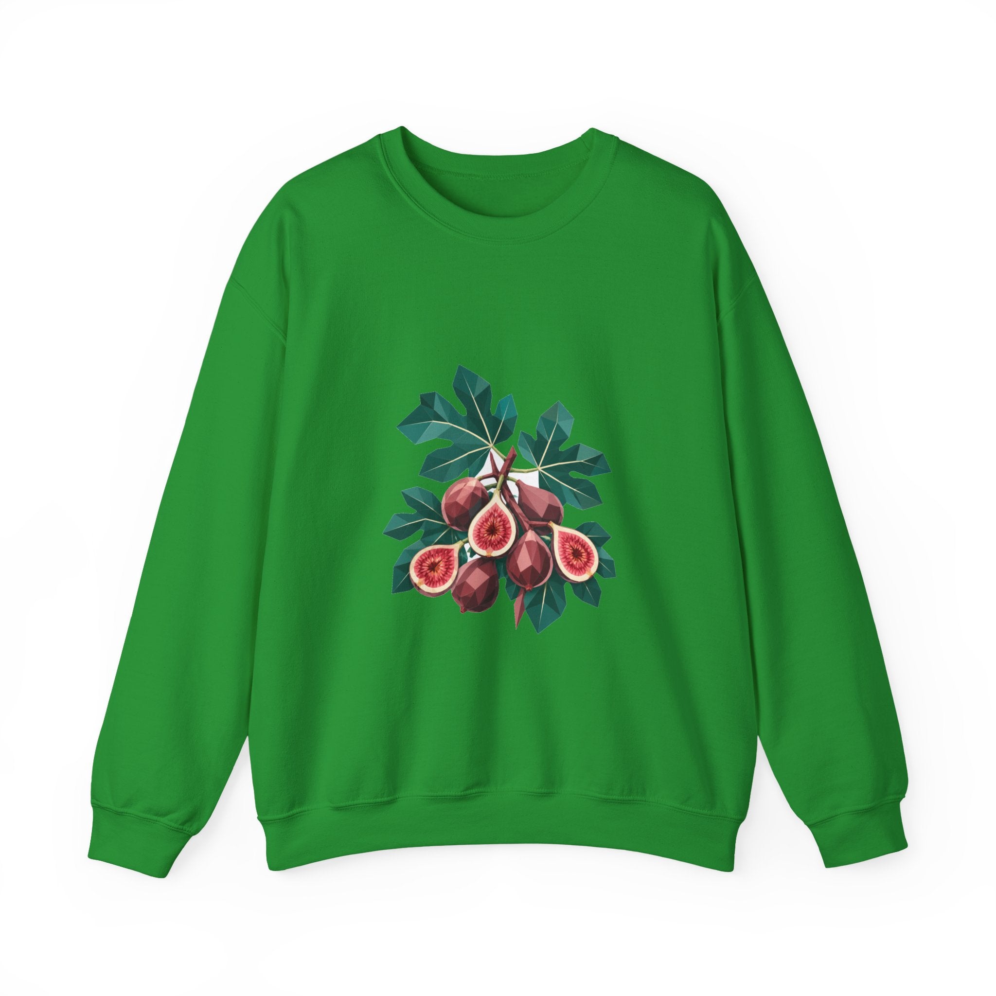 Matching Couple Sweatshirt - Olive Branch & Fig Matching Couple Crewneck Sweatshirt Geometric Art His Hers Couple Gift - Design B