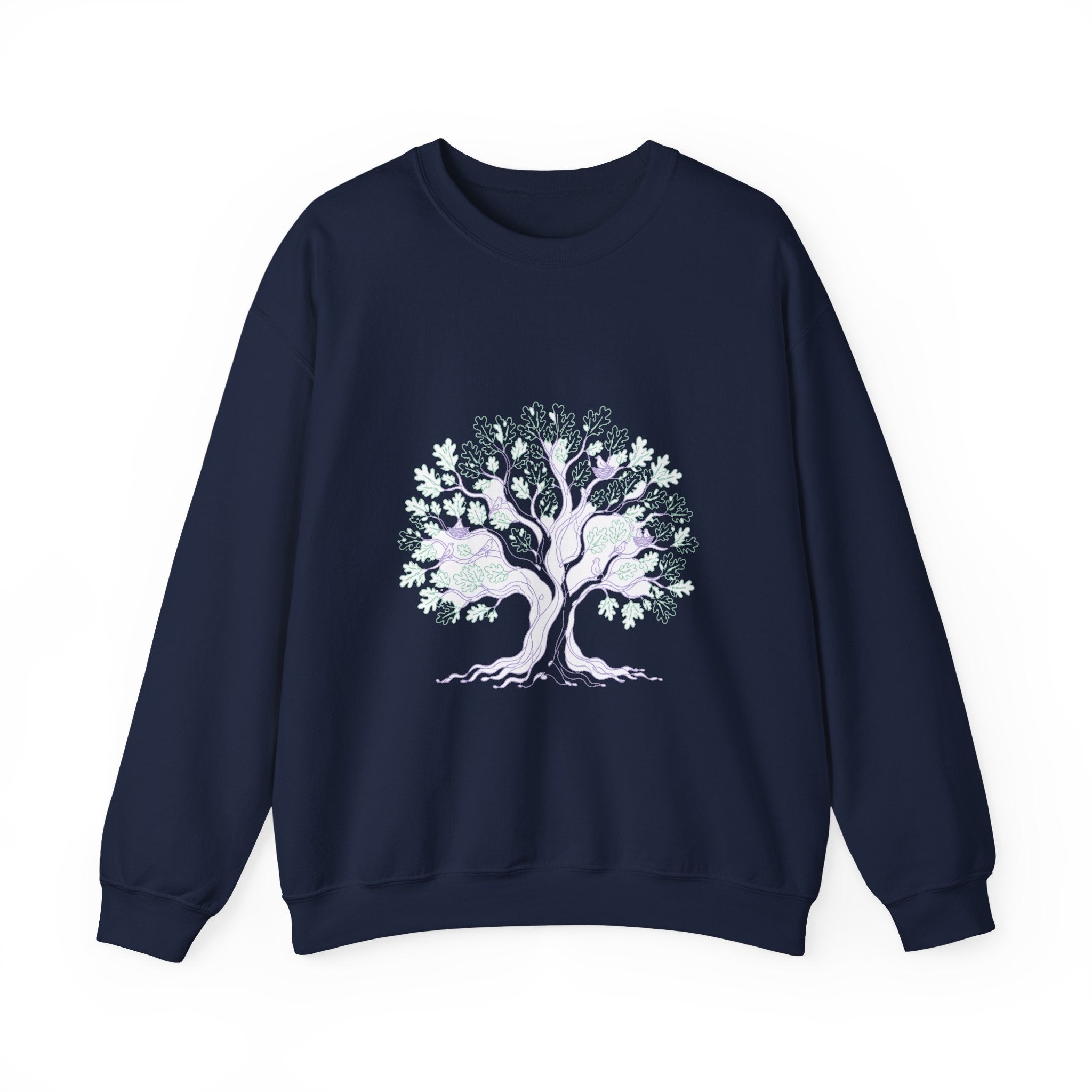 Matching Couple Sweatshirt - Ancient Oak & Deep Roots Matching Couple Comfort Colors Crew Minimalist Art His Hers Christmas Gift - Design A