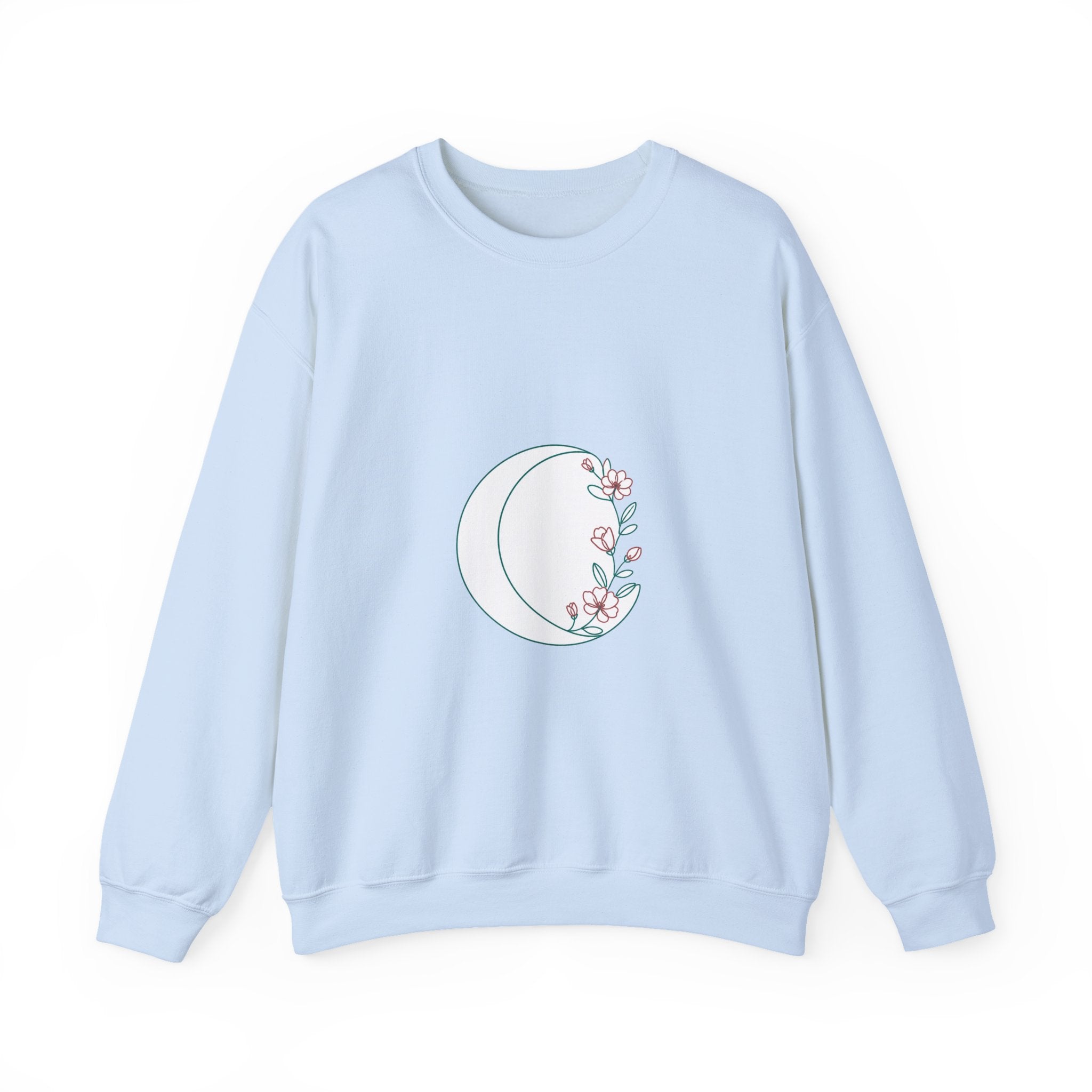 Matching Couple Sweatshirt - Waxing & Waning Moon Matching Couple Premium Fleece Sweatshirt Minimalist Art His Hers Christmas Gift - Design A