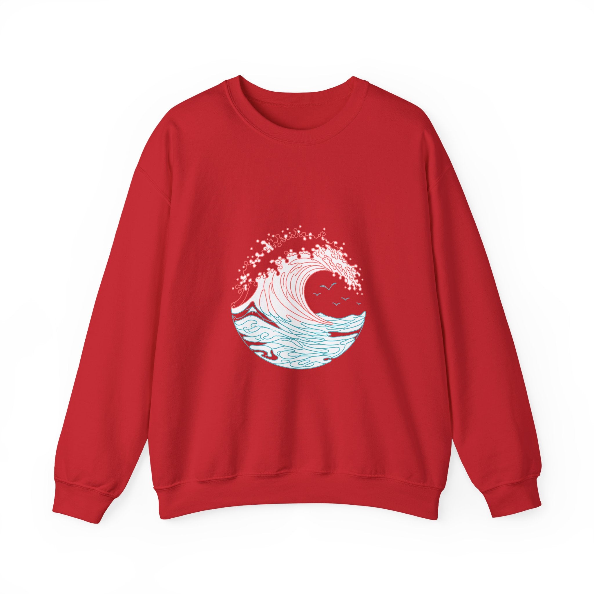 Matching Couple Sweatshirt - Mountain & Ocean Matching Couple Comfort Colors Crew Minimalist Art His Hers Christmas Gift - Design B