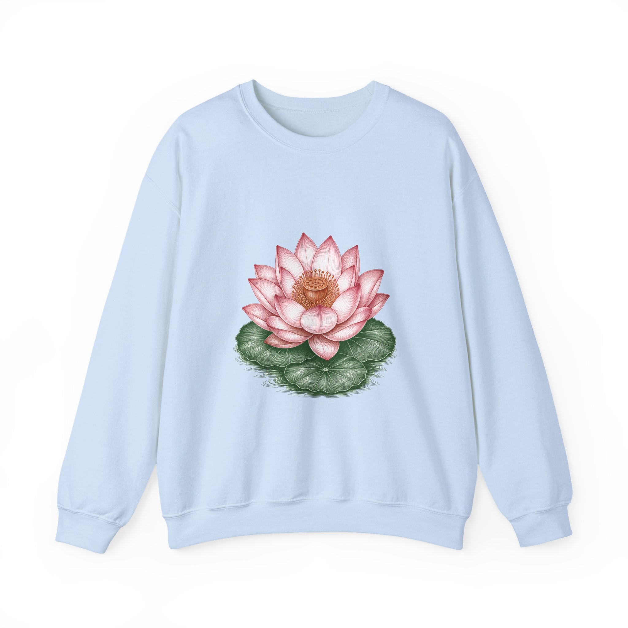Matching Couple Sweatshirt - Open & Closed Lotus Matching Couple Comfort Colors Crew Vintage Art His Hers Honeymoon Gift - Design A