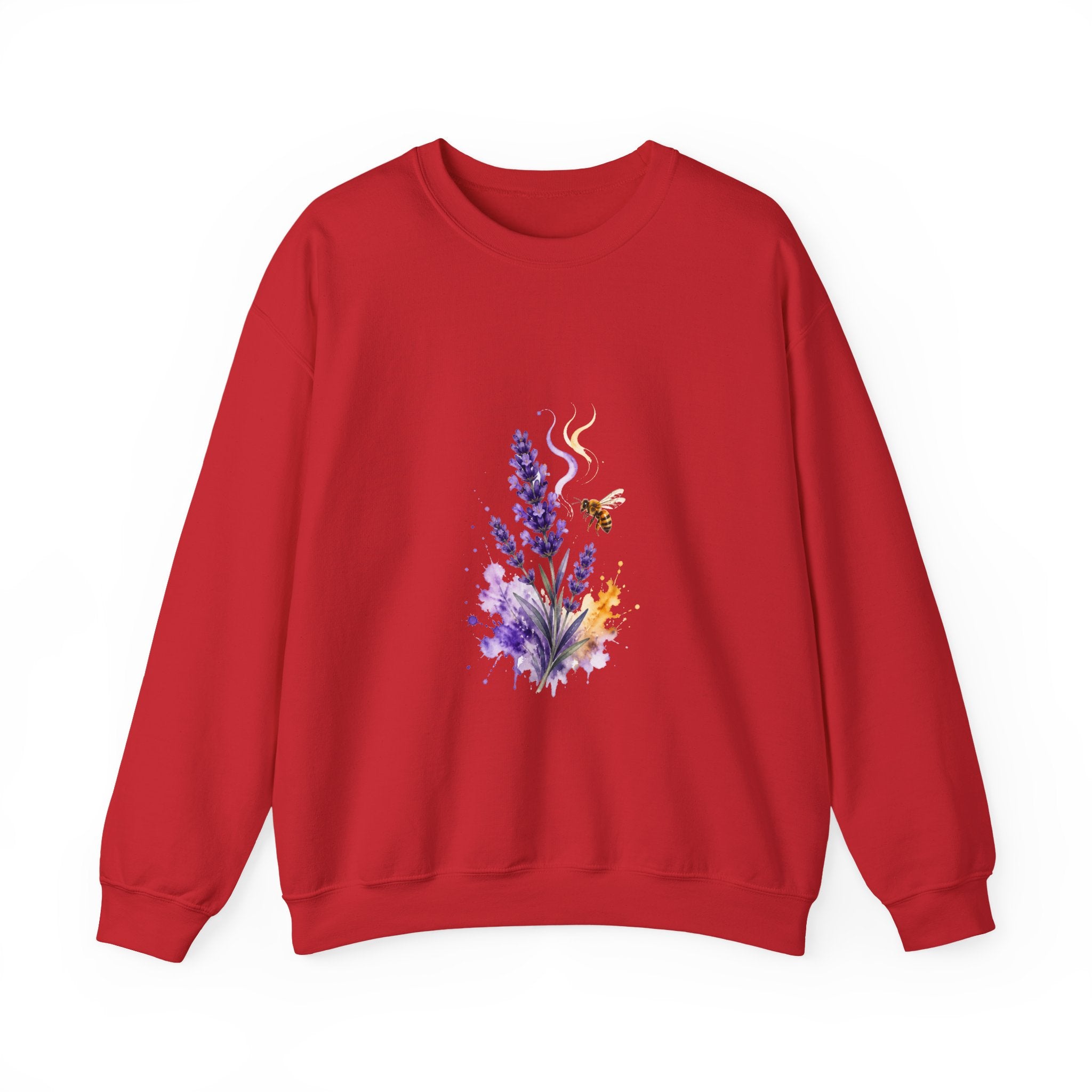 Matching Couple Sweatshirt - Lavender & Thistle Matching Couple Crewneck Sweatshirt Watercolor Art His Hers Engagement Gift - Design A