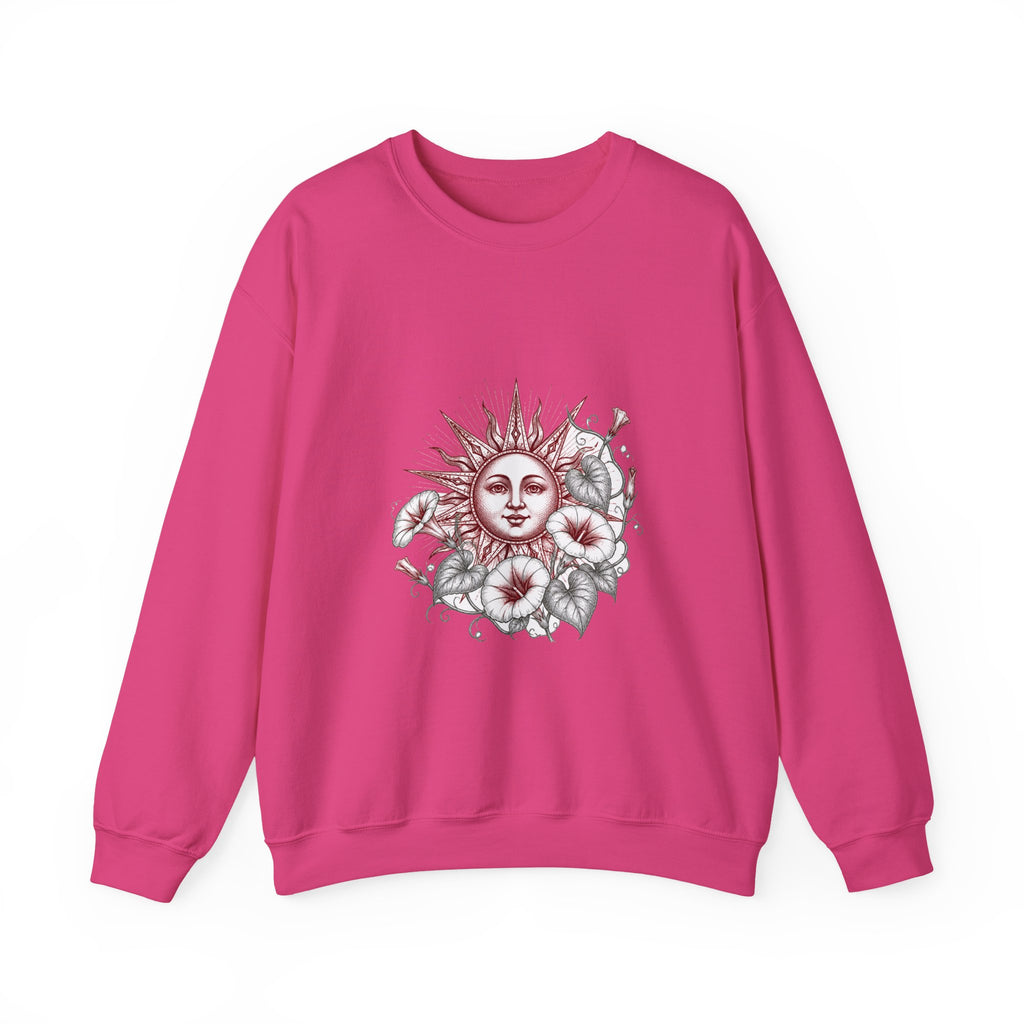 Matching Couple Sweatshirt - Sun & Moon Matching Couple Crewneck Sweatshirt Hand-Drawn Art His Hers Best Friend Gift - Design B