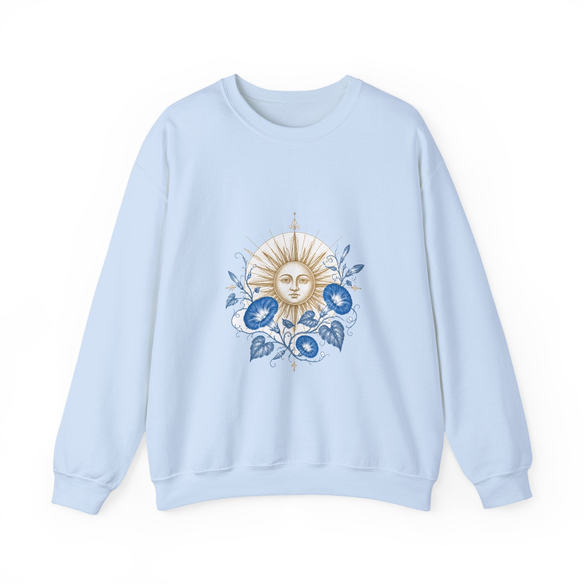 Matching Couple Sweatshirt - Sun & Moon Matching Couple Premium Fleece Sweatshirt Vintage Art His Hers Honeymoon Gift - Design B