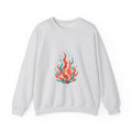 Matching Couple Sweatshirt - Wildfire & Waterfall Matching Couple Premium Fleece Sweatshirt Geometric Art His Hers Love Gift - Design A