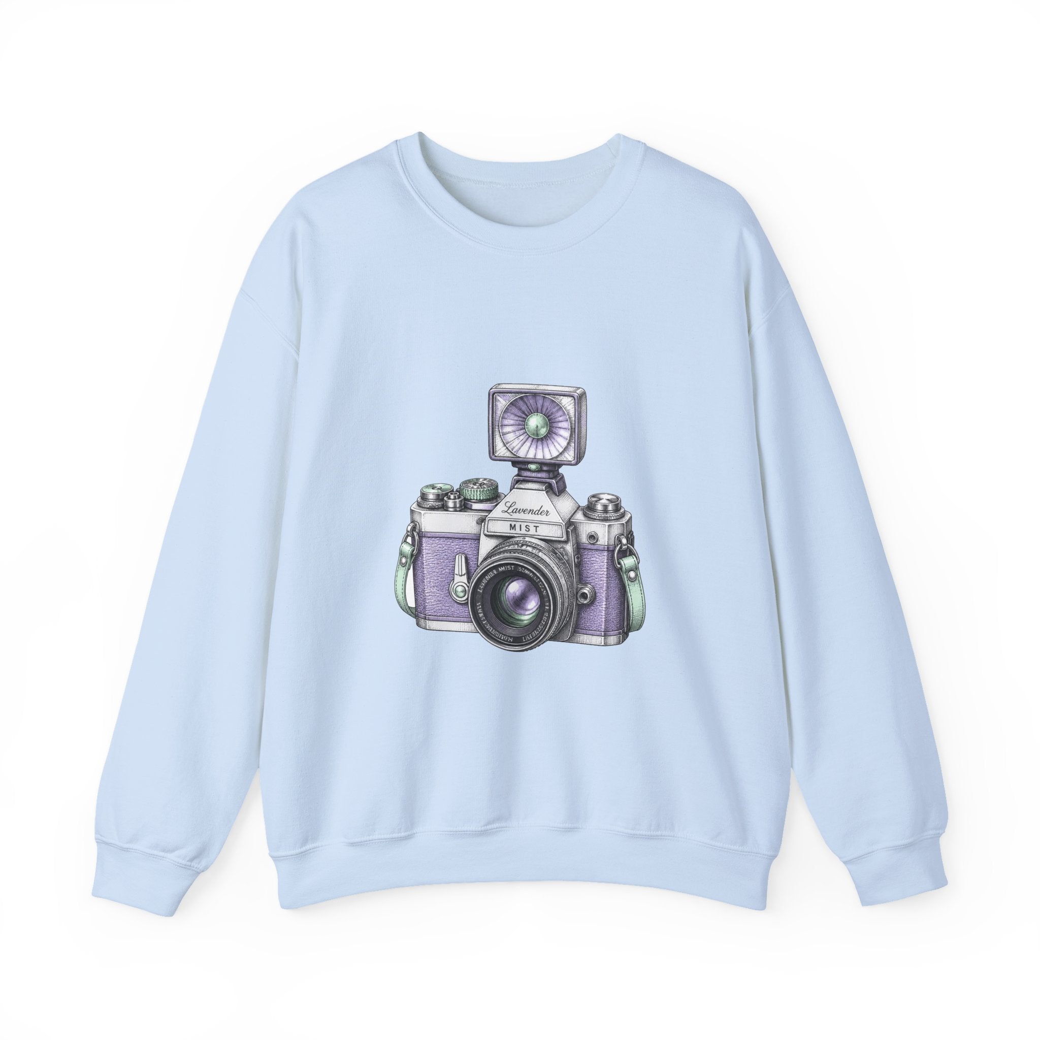 Matching Couple Sweatshirt - Camera & Film Matching Couple Comfort Colors Crew Hand-Drawn Art His Hers Anniversary Gift - Design A