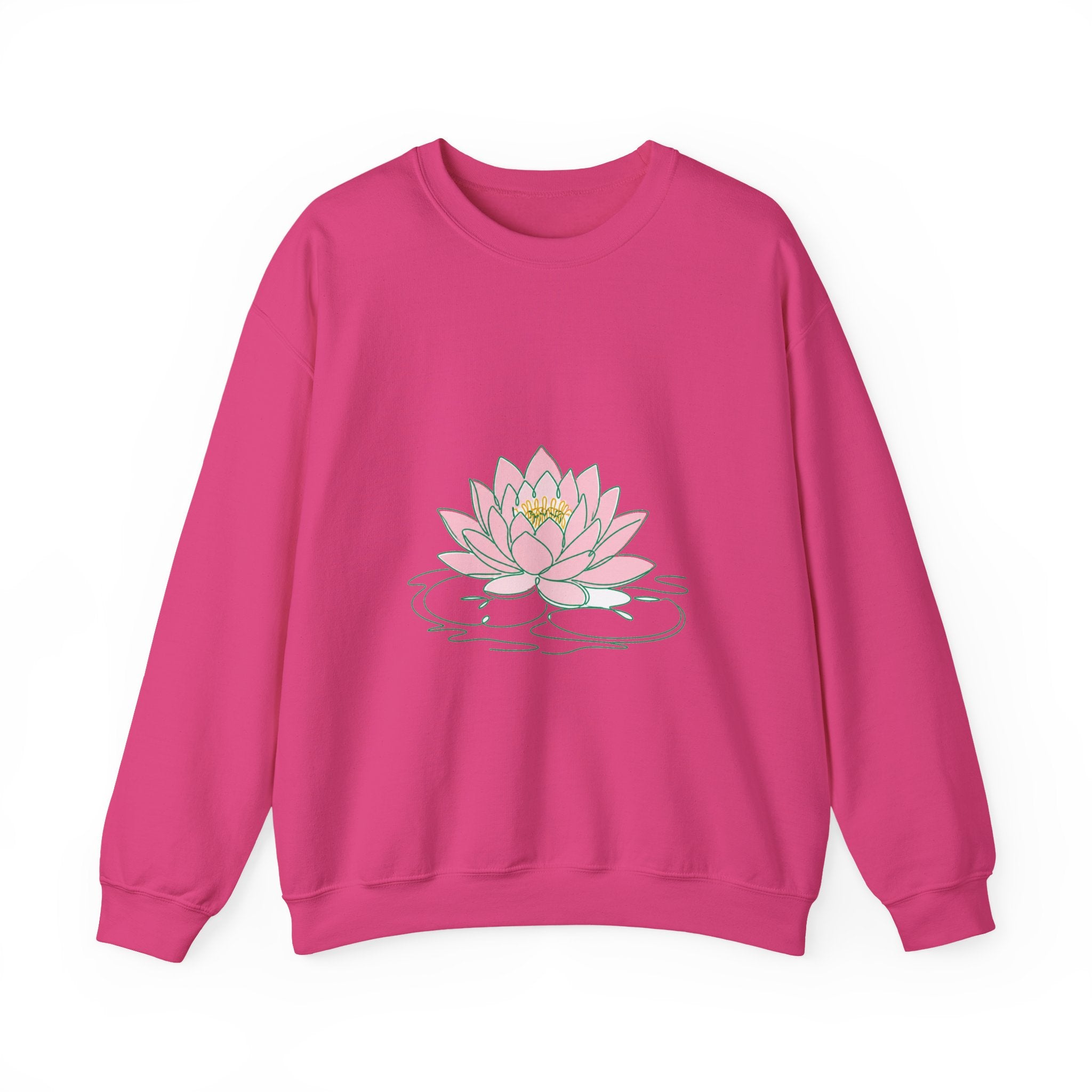 Matching Couple Sweatshirt - Open & Closed Lotus Matching Couple Premium Fleece Sweatshirt Minimalist Art His Hers Christmas Gift - Design A