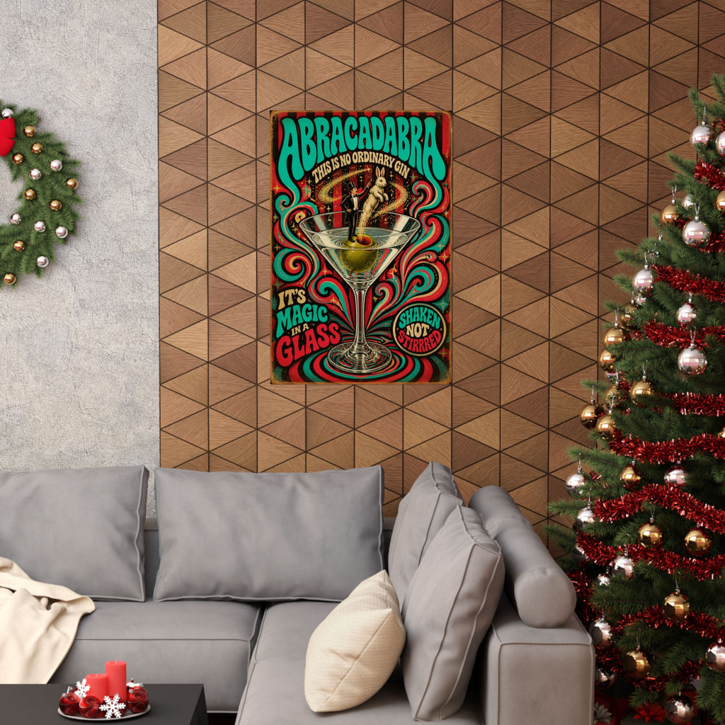 Martini Magician Wall Art Poster 24×36 Psychedelic Dining Room Decor Maximalist Print