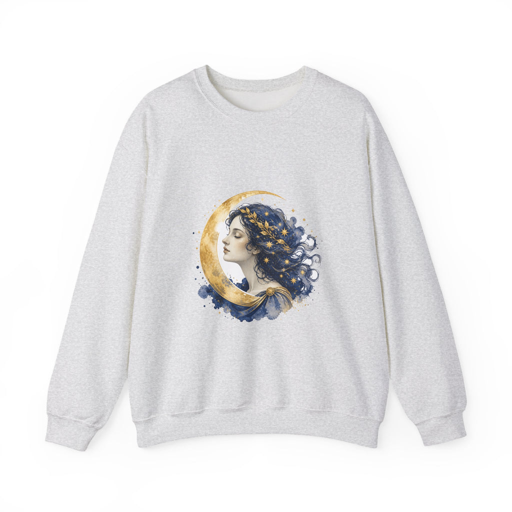 Matching Couple Sweatshirt - Helios & Selene Matching Couple Comfort Colors Crew Watercolor Art His Hers Birthday Gift - Design B
