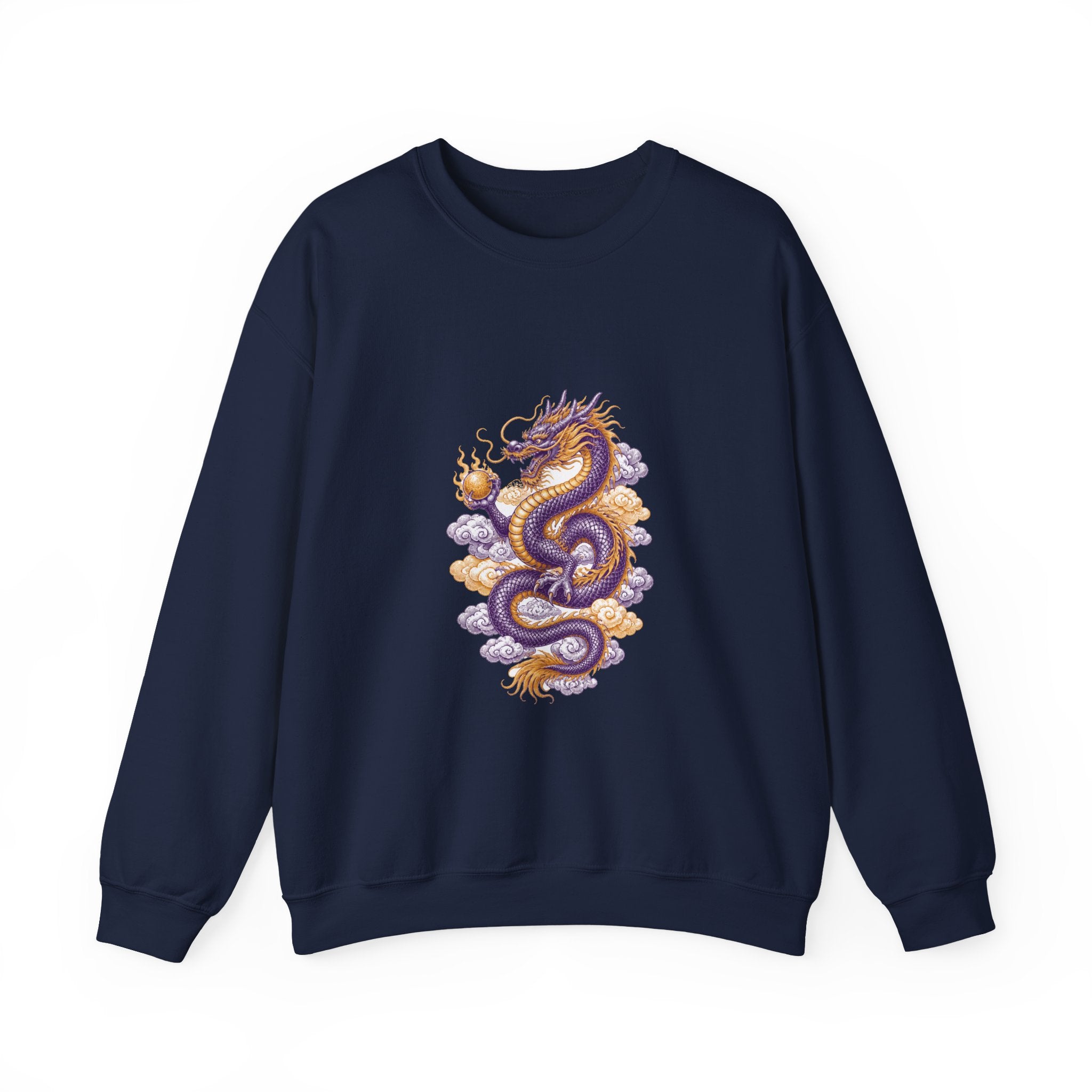 Matching Couple Sweatshirt - Dragon & Phoenix Matching Couple Comfort Colors Crew Vintage Art His Hers Honeymoon Gift - Design A