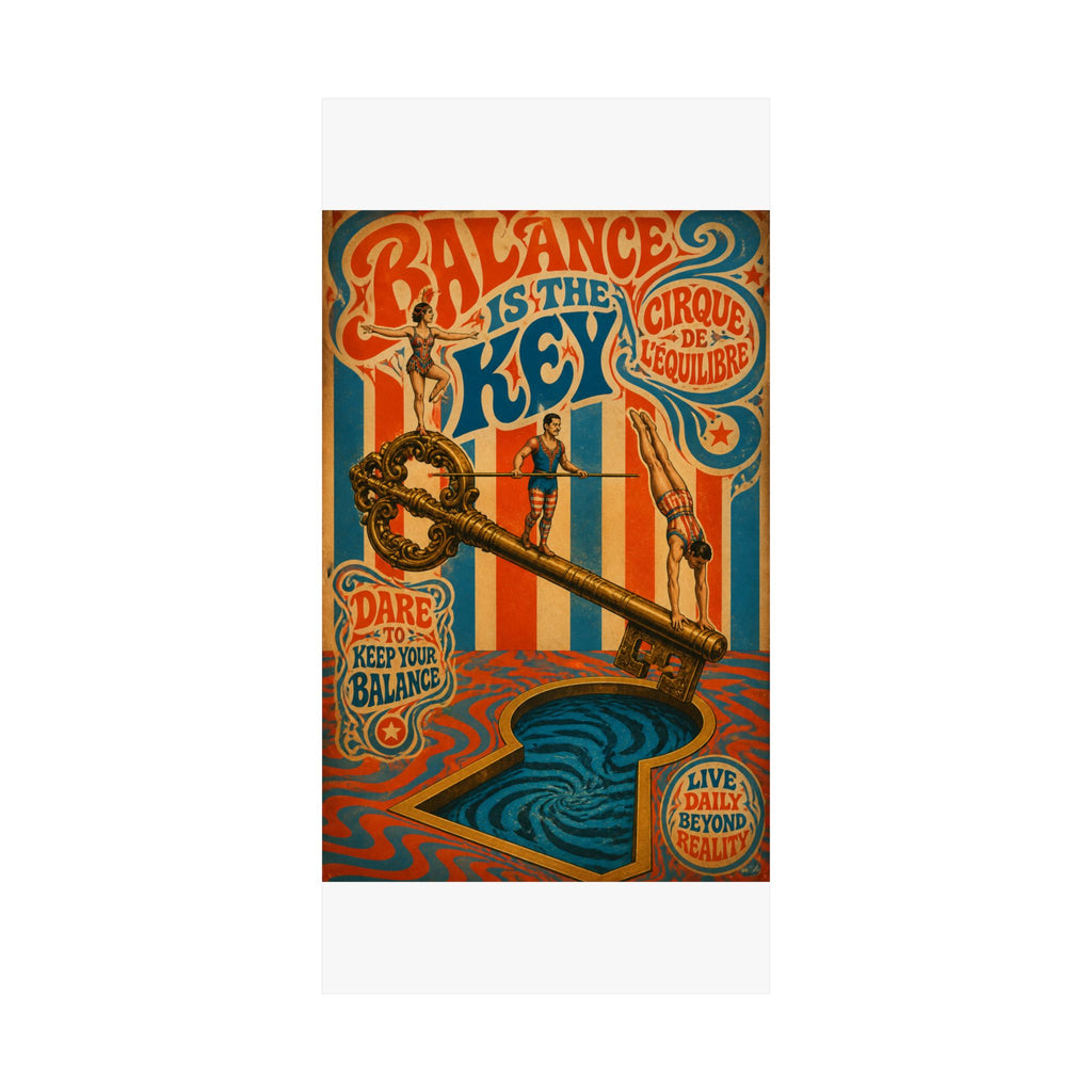 Giant Key Performance Wall Art Poster 24×36 Psychedelic Dining Room Decor Maximalist Print