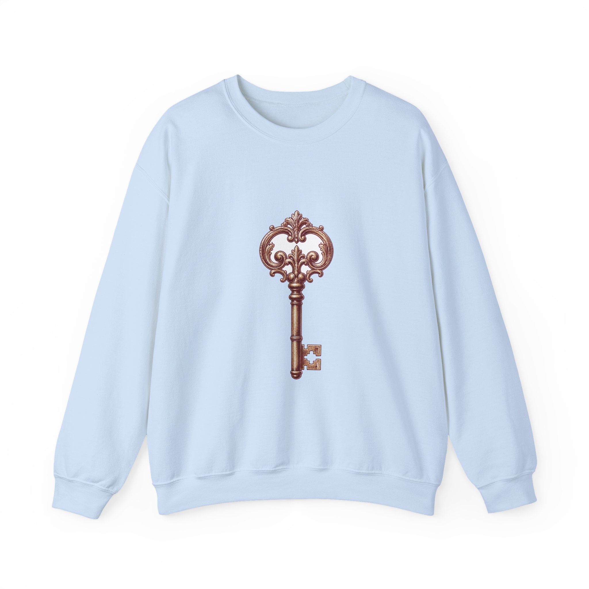Matching Couple Sweatshirt - Key & Lock Matching Couple Premium Fleece Sweatshirt Hand-Drawn Art His Hers Anniversary Gift - Design A