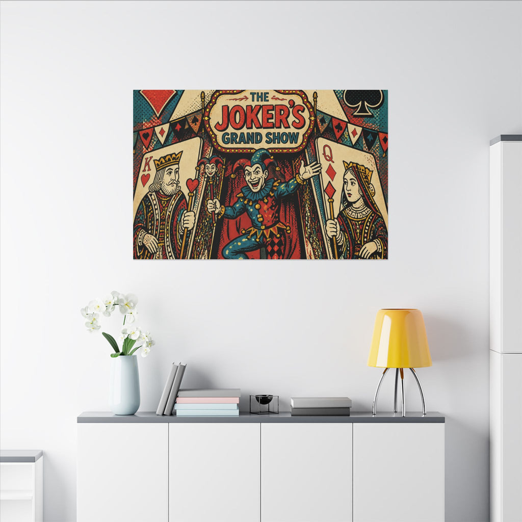Playing Cards Tent Wall Art Canvas 24×36 Pop Art Restaurant Decor Maximalist Print