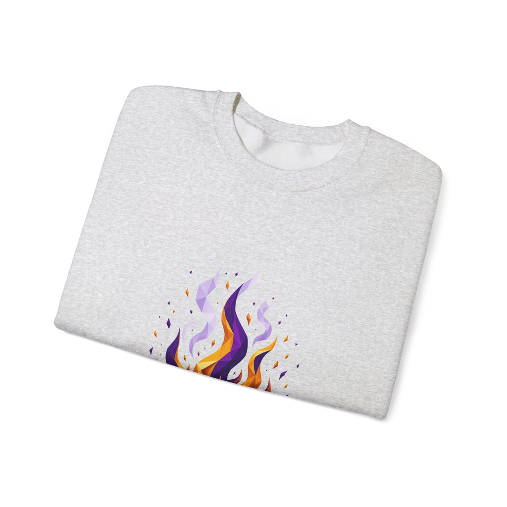 Matching Couple Sweatshirt - Wildfire & Waterfall Matching Couple Comfort Colors Crew Geometric Art His Hers Love Gift - Design A
