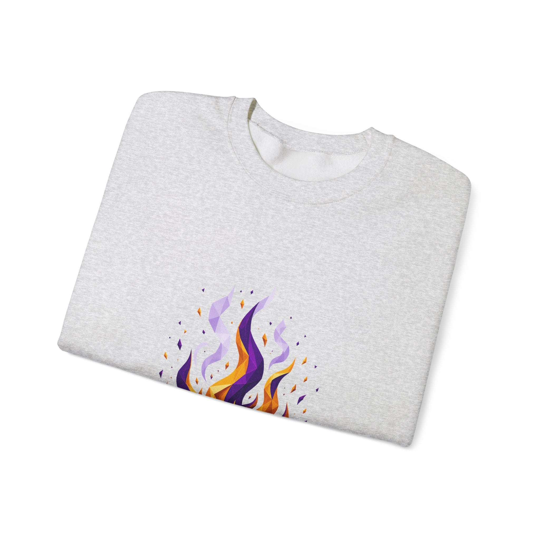 Matching Couple Sweatshirt - Wildfire & Waterfall Matching Couple Comfort Colors Crew Geometric Art His Hers Love Gift - Design A