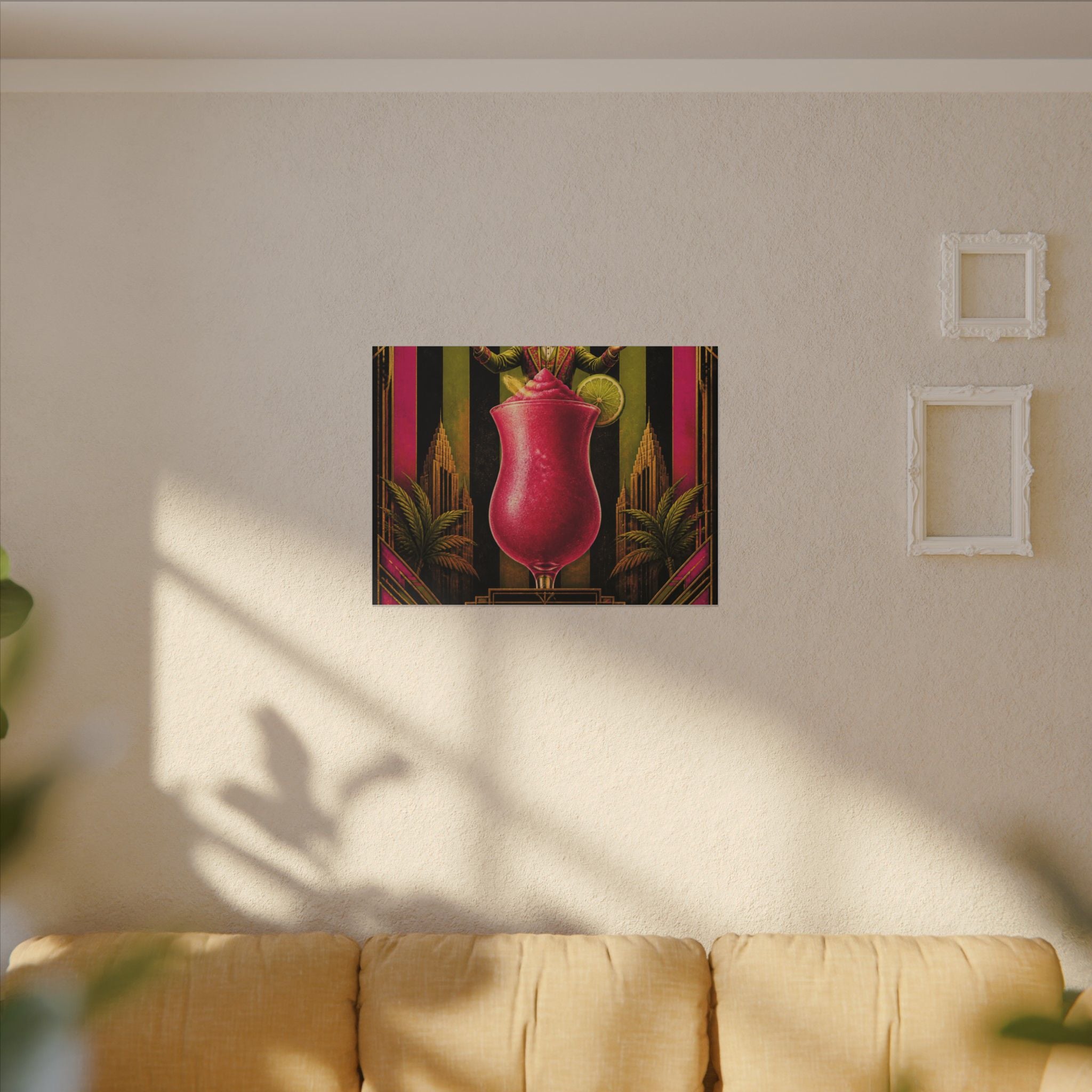 Daiquiri Fruit Juggler Wall Art Canvas 16×20 Art Deco Entryway Decor Maximalist Print