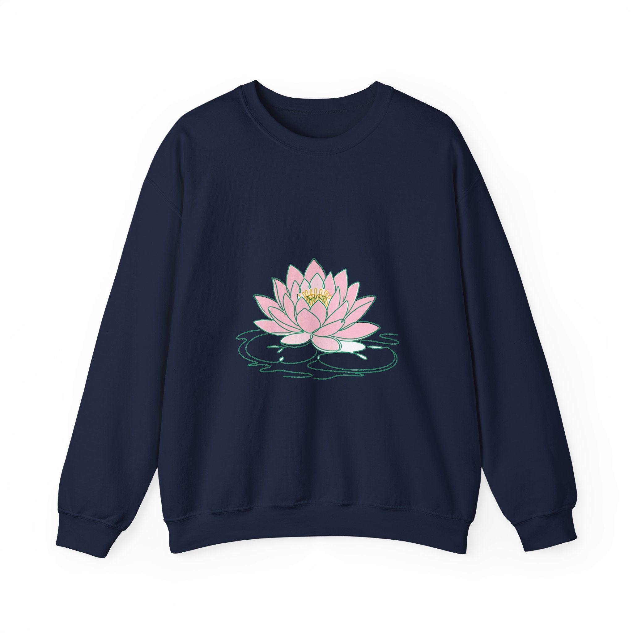 Matching Couple Sweatshirt - Open & Closed Lotus Matching Couple Premium Fleece Sweatshirt Minimalist Art His Hers Christmas Gift - Design A