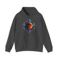 Matching Couple Sweatshirt - Solar & Lunar Eclipse Matching Couple Hooded Sweatshirt Geometric Art His Hers Couple Gift - Design B
