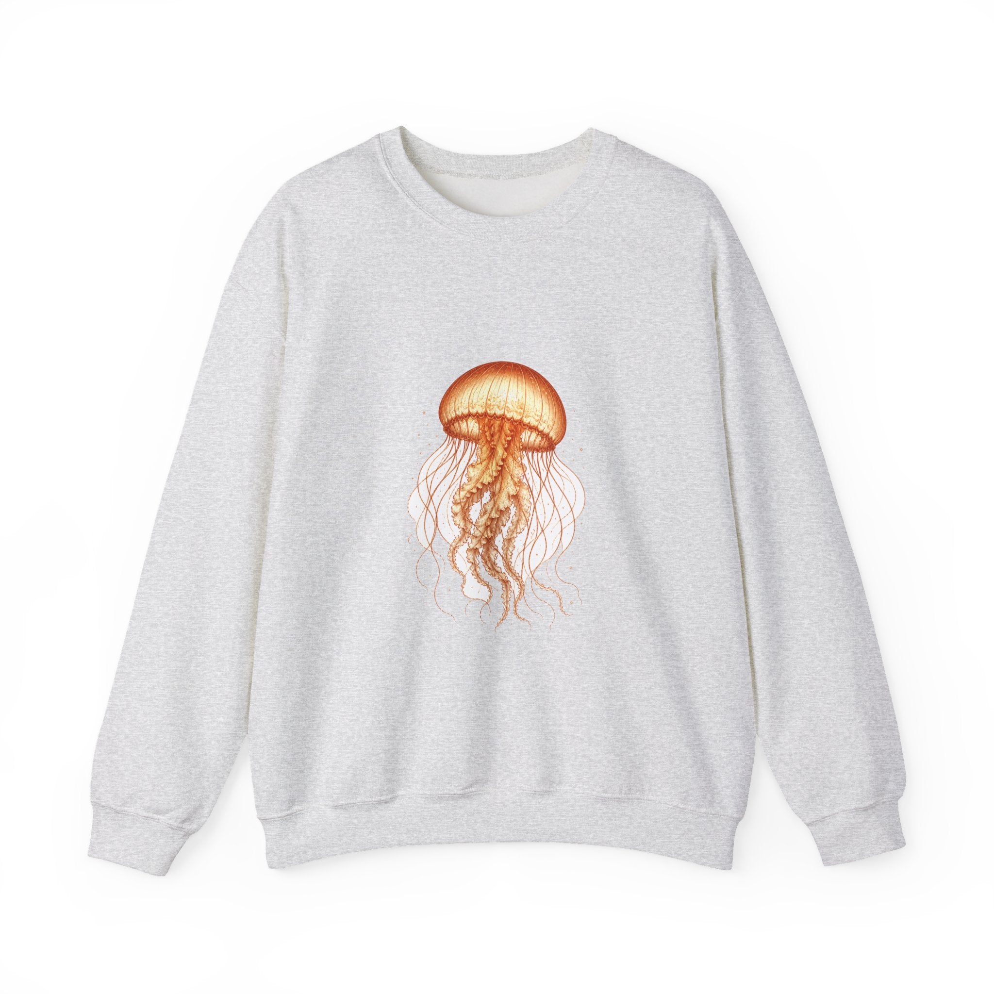 Matching Couple Sweatshirt - Octopus & Jellyfish Matching Couple Comfort Colors Crew Vintage Art His Hers Honeymoon Gift - Design B