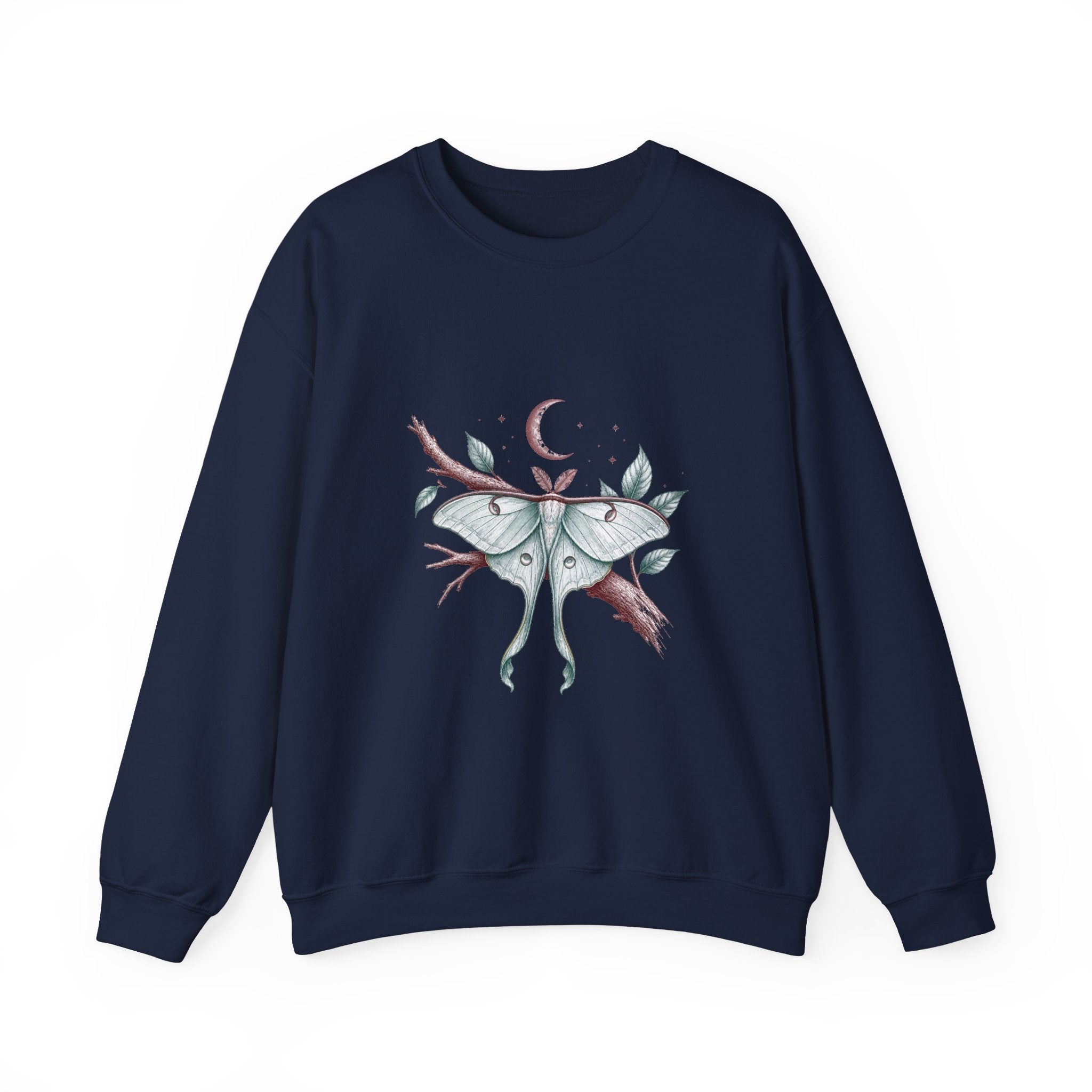 Matching Couple Sweatshirt - Butterfly & Moth Matching Couple Premium Fleece Sweatshirt Hand-Drawn Art His Hers Anniversary Gift - Design B